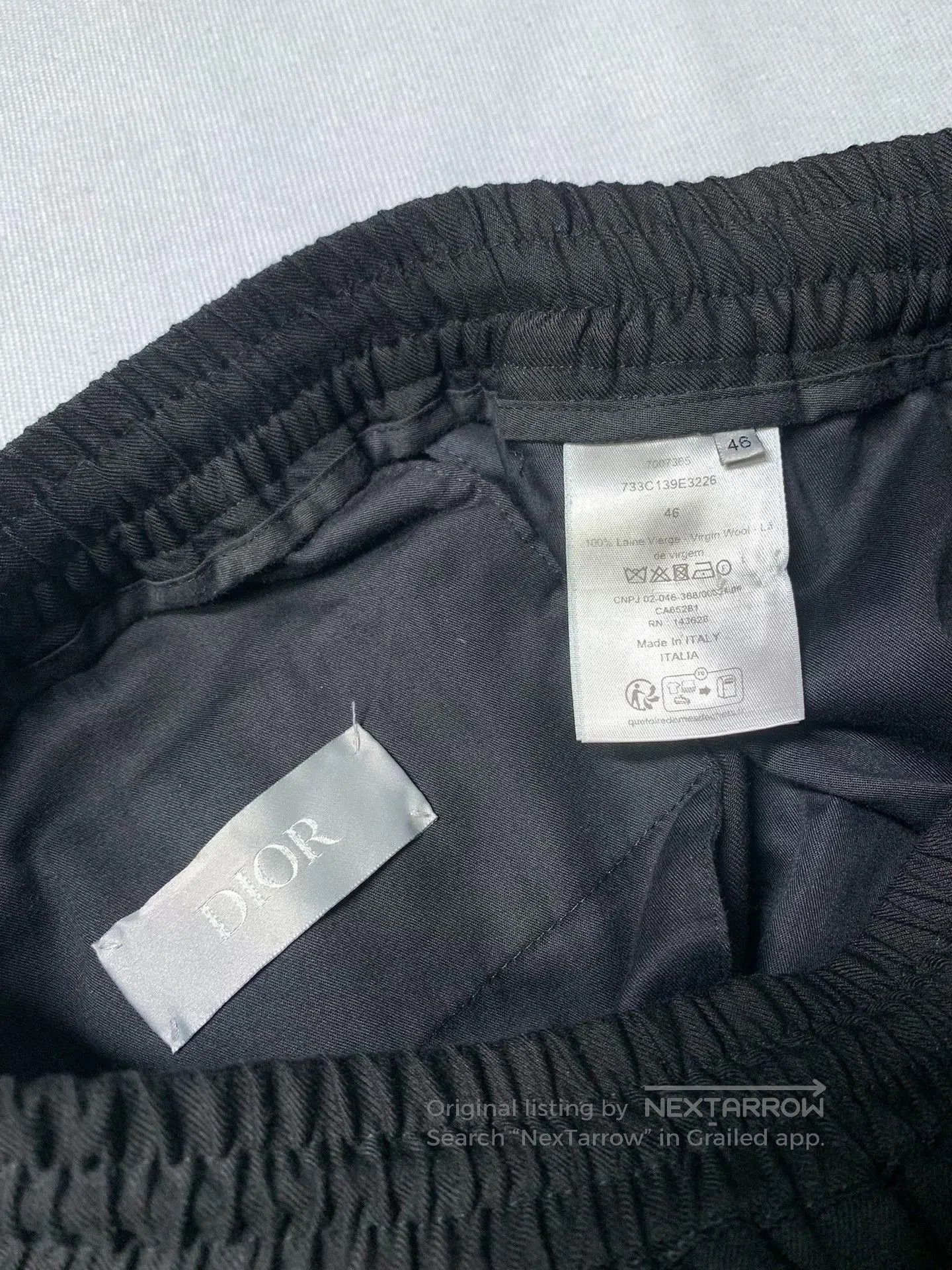 Dior Dior Drawstring Wool Pleated Pants. Size US 30 / EU 46 - 1 Thumbnail