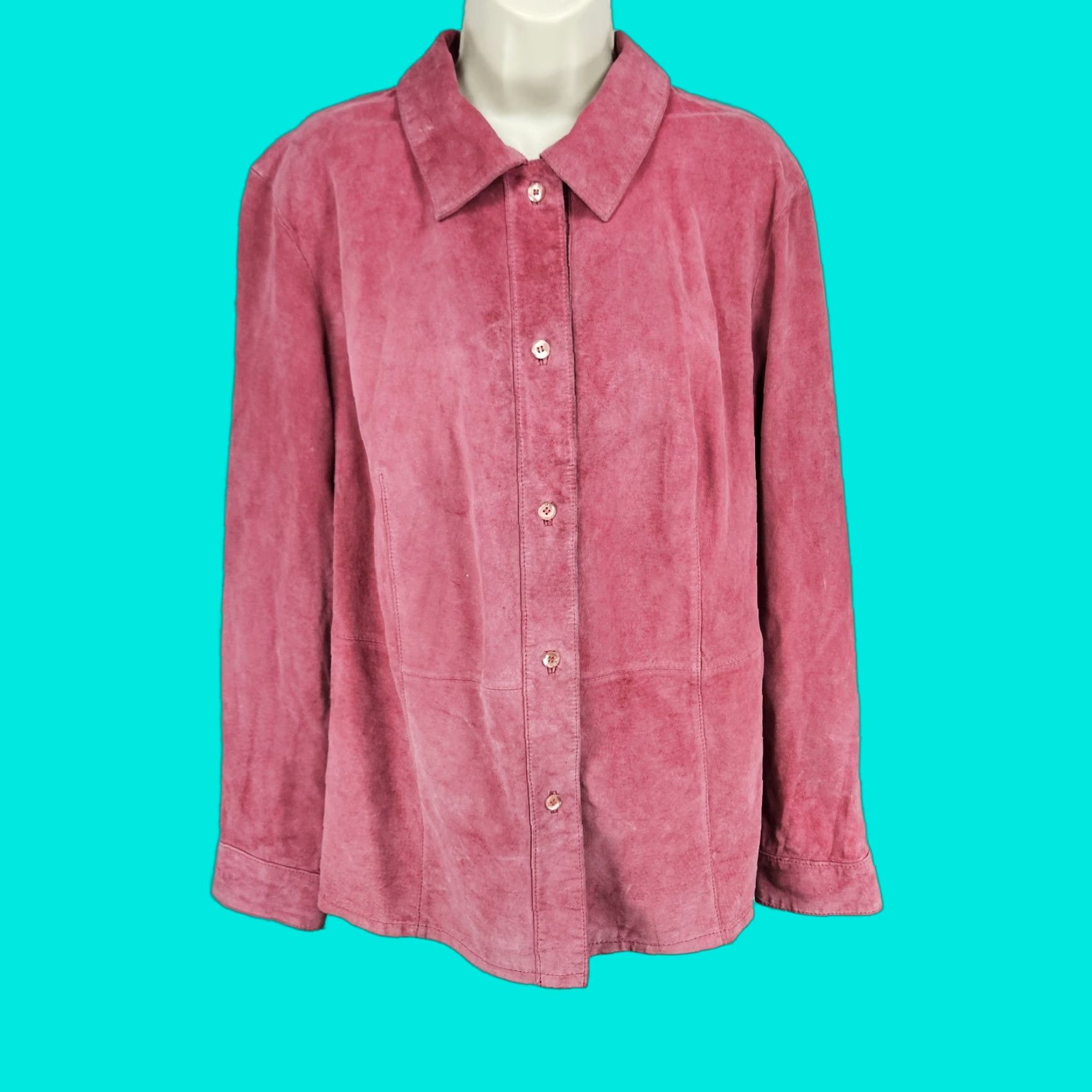 Vintage Classic Pink Bernardo Suede Collared Shacket Jacket 1X User: Classic Pink Bernardo Suede Collared Shacket Jacket 1X Size XL / US 12-14 / IT 48-50 - 1 Thumbnail
