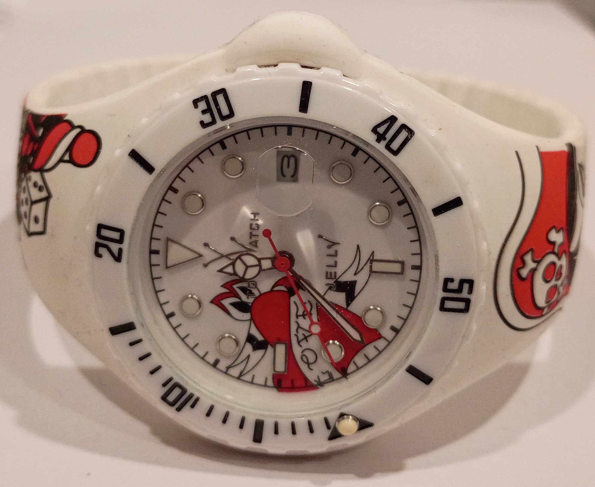 Other ToyWatch Jelly Tattoo Watch JYT01WH White Pin Up Love Size ONE SIZE - 8 Thumbnail