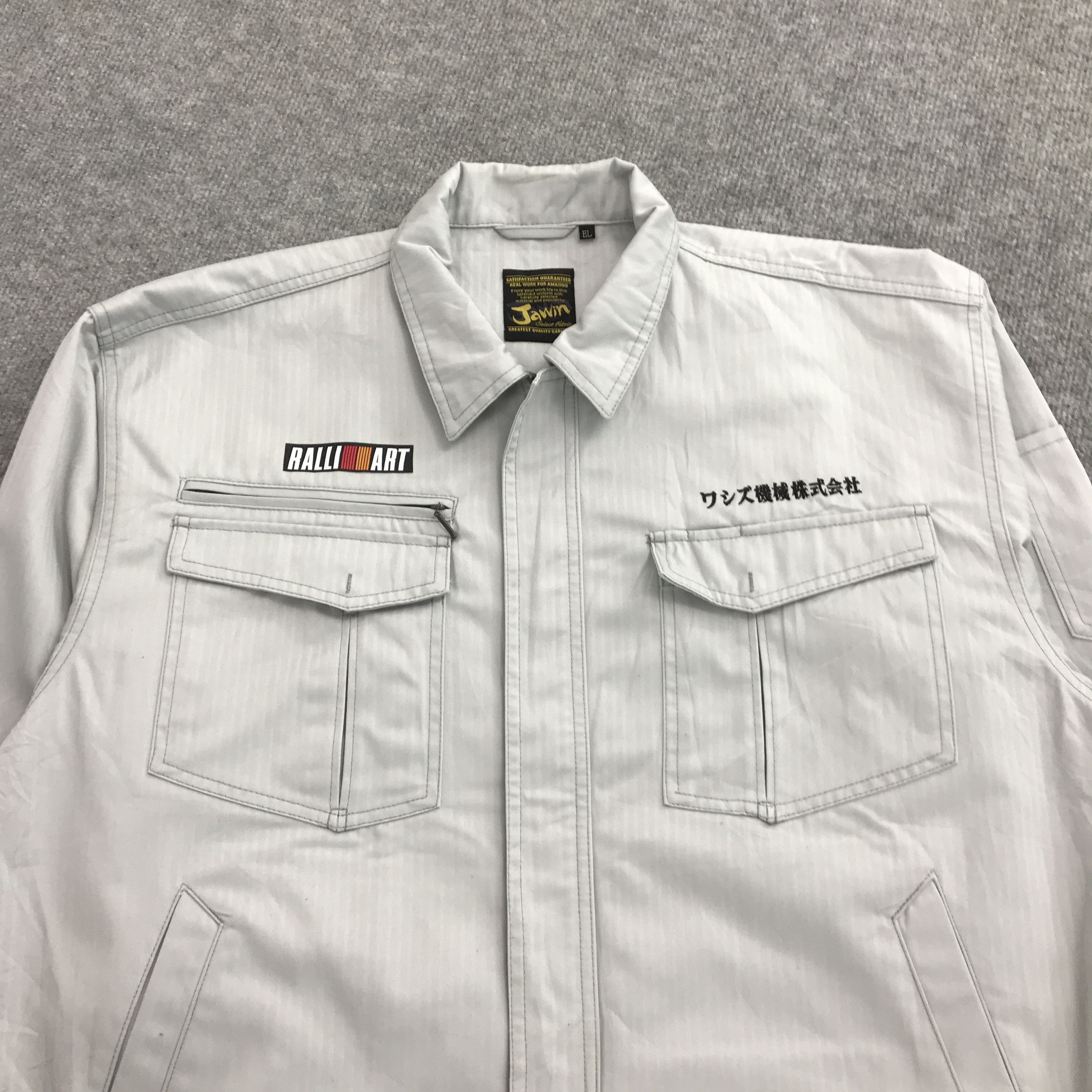 Japanese Brand MITSUBISHI RALLIART ZIPPER UNIFORM WORK CUSTOM JACKET Size US L / EU 52-54 / 3 - 3 Thumbnail