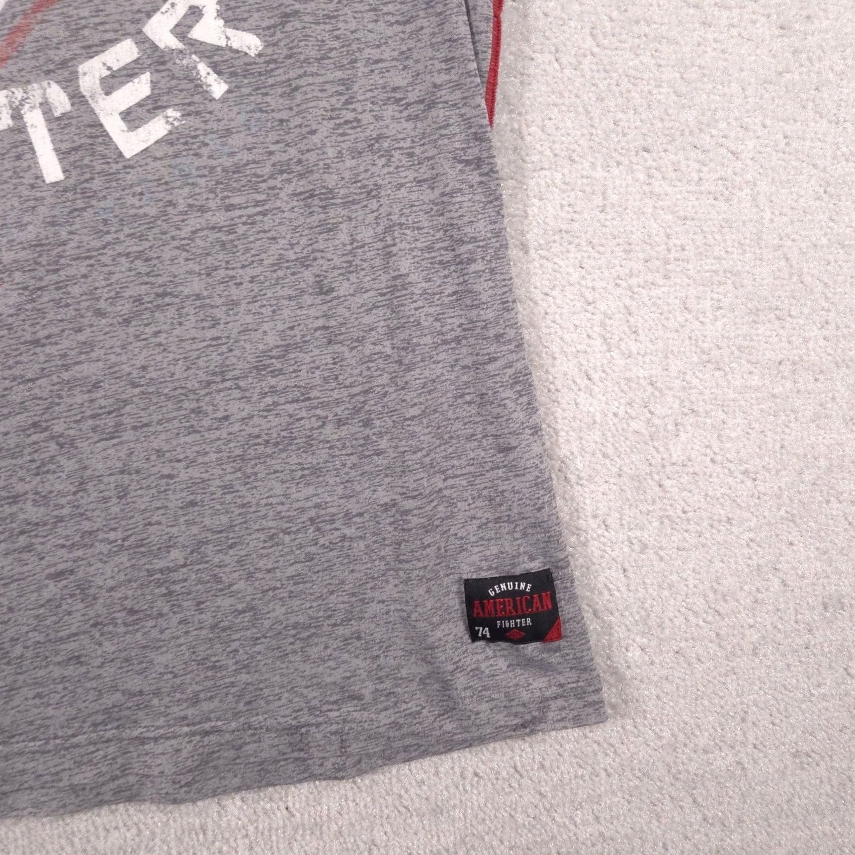 Vintage VINTAGE American Fighter Shirt Mens 2XL Gray 1974 Diamond Logo Graphic Tee Tagless MMA Size US XXL / EU 58 / 5 - 3 Thumbnail