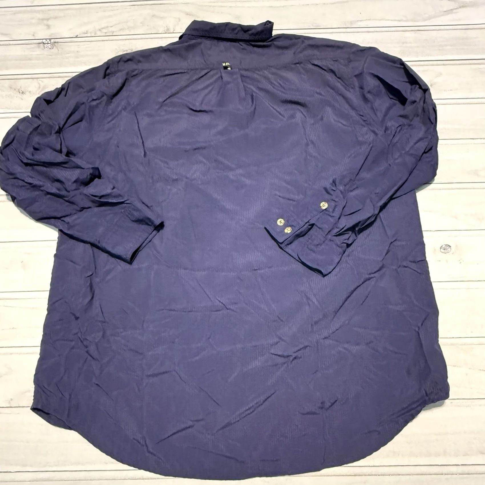 Helly Hansen VINTAGE Helly Hansen Shirt Mens XL Blue Button Up Long Sleeve Pockets Outdoor Nylon Size US XL / EU 56 / 4 - 5 Thumbnail