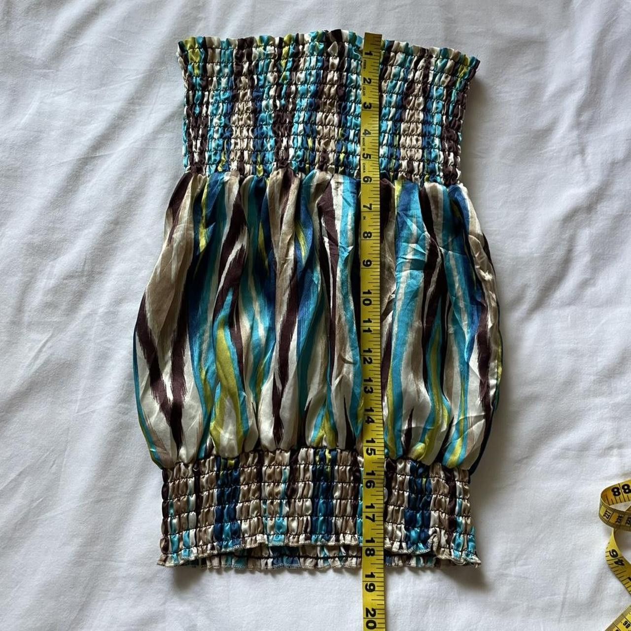 Vintage 2000s striped satin tube top size Size ONE SIZE - 5 Thumbnail