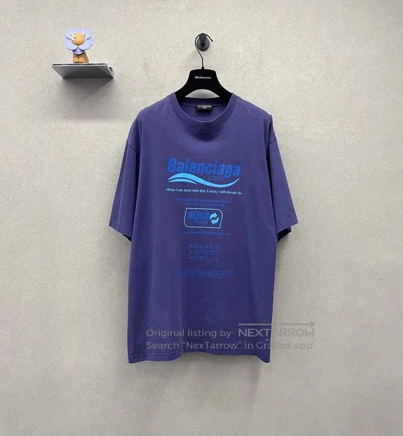 Balenciaga Balenciaga Dark Blue Short Sleeve Top. Size US XS / EU 42 / 0 - 1 Thumbnail