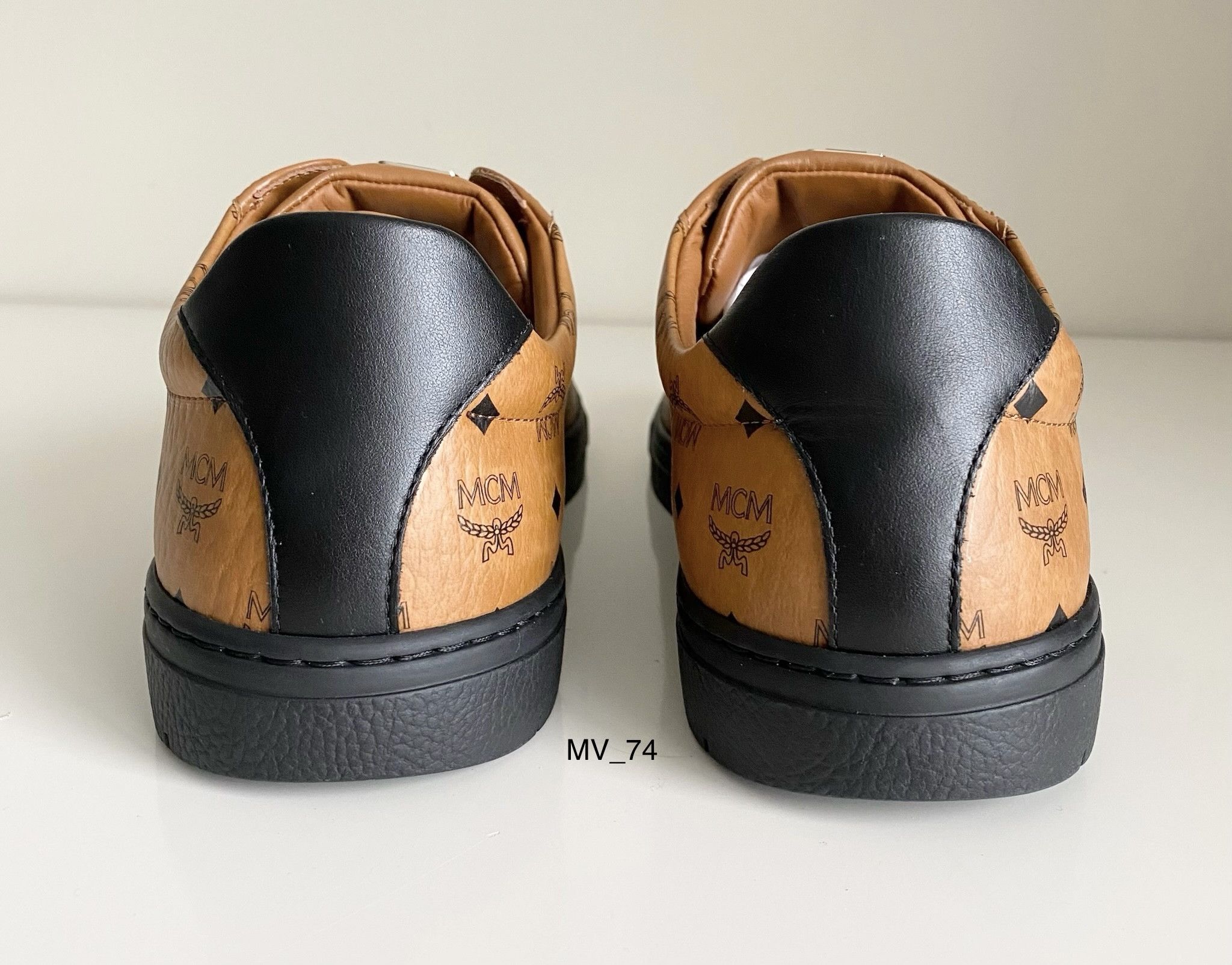 MCM MCM Cognac Visetos Leather Sneakers - Sz EU 44 / US 11 - NIB Size US 11 / EU 44 - 4 Thumbnail
