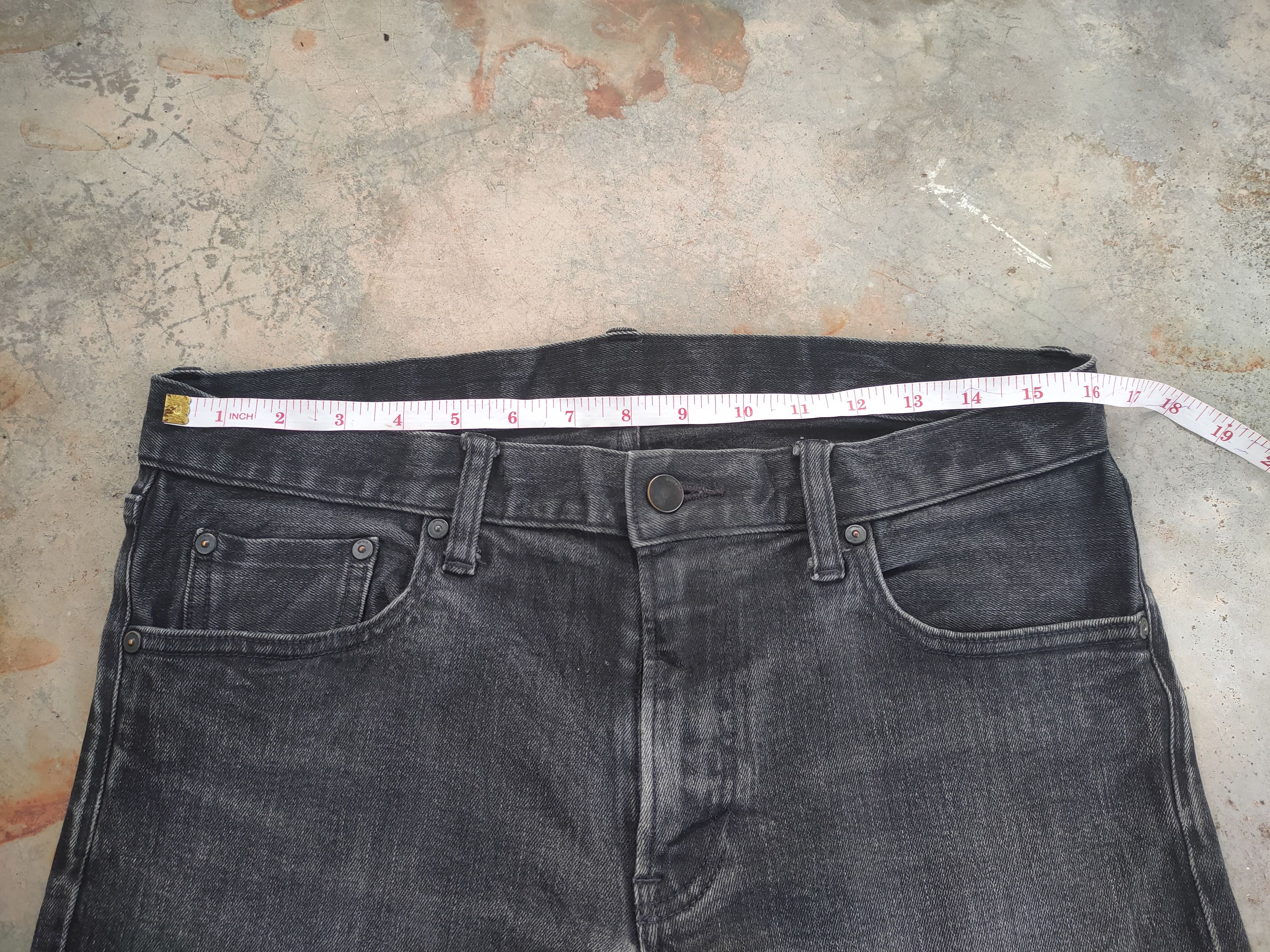 Japanese Brand W32 VINTAGE JAPANESE SELVEGE SKINNY FADED BLACK DENIM PANTS Size US 32 / EU 48 - 6 Thumbnail