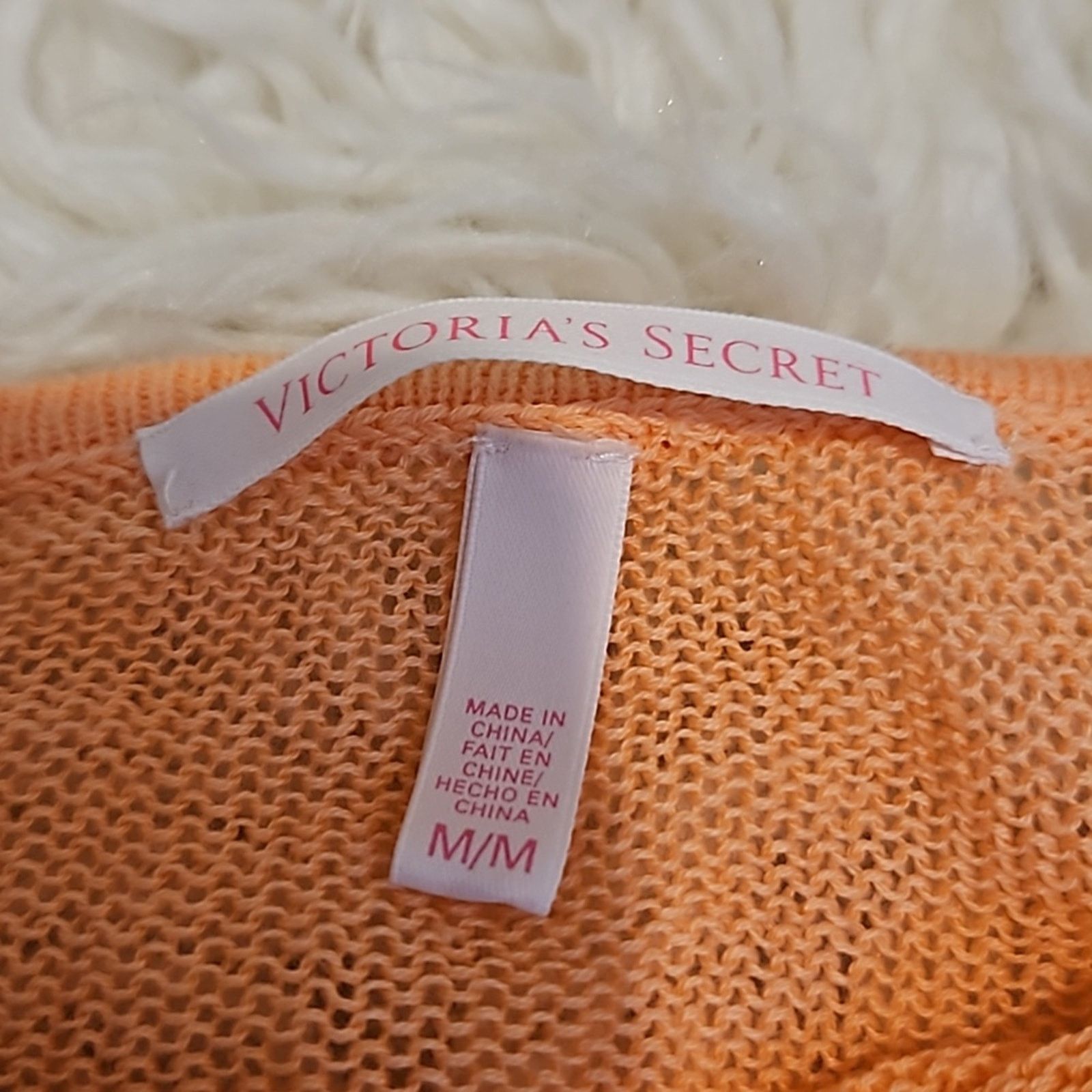 Victoria's Secret Victoria's Secret Peach Coral Short Sleeve Knit Poncho Shirt Size M / US 6-8 / IT 42-44 - 5 Thumbnail