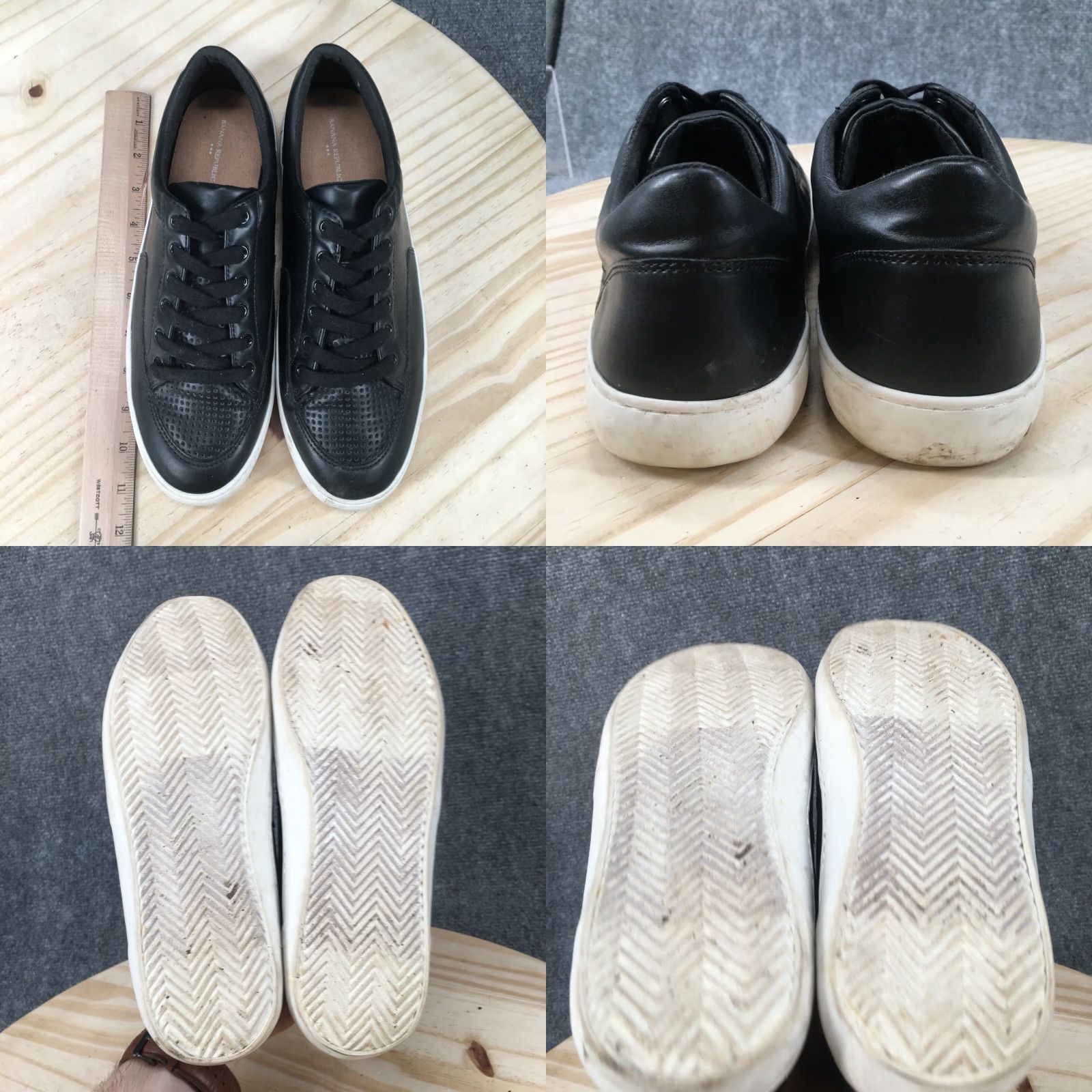 Banana Republic Banana Republic Shoes Mens 10 Perforated Low Top Lace Up Sneaker Black Size US M / EU 48-50 / 2 - 8 Thumbnail