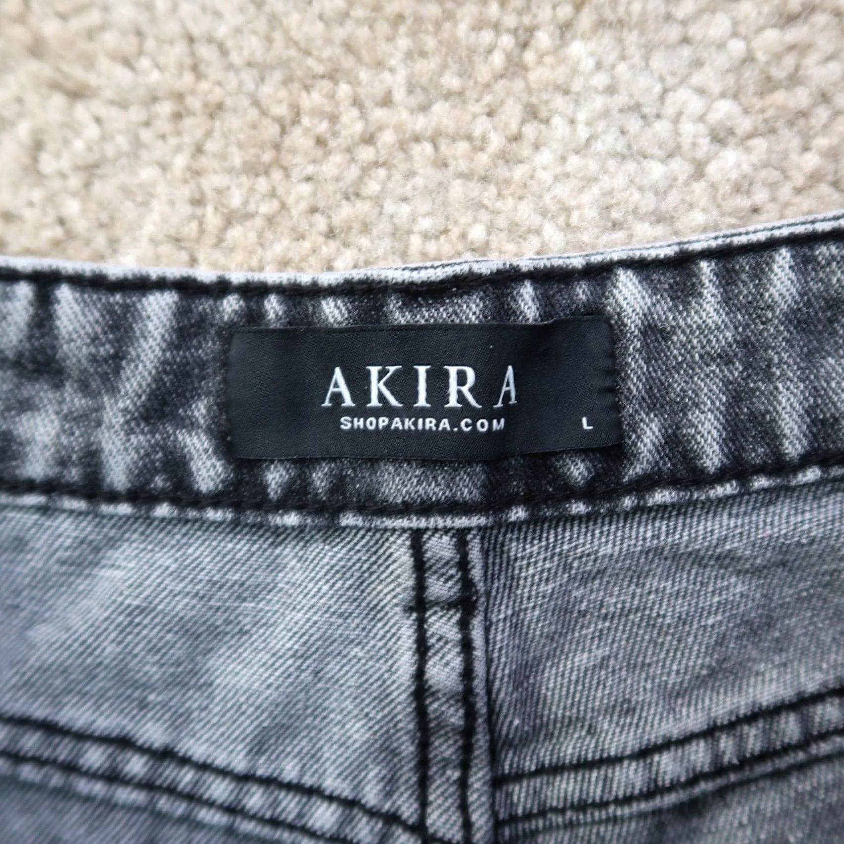 Akira VINTAGE Akira Baggy Cargo Pants Women 30x31 Gray Denim Straight 30 Regular Mens Womens Size 30" / US 8 / IT 44 - 5 Thumbnail