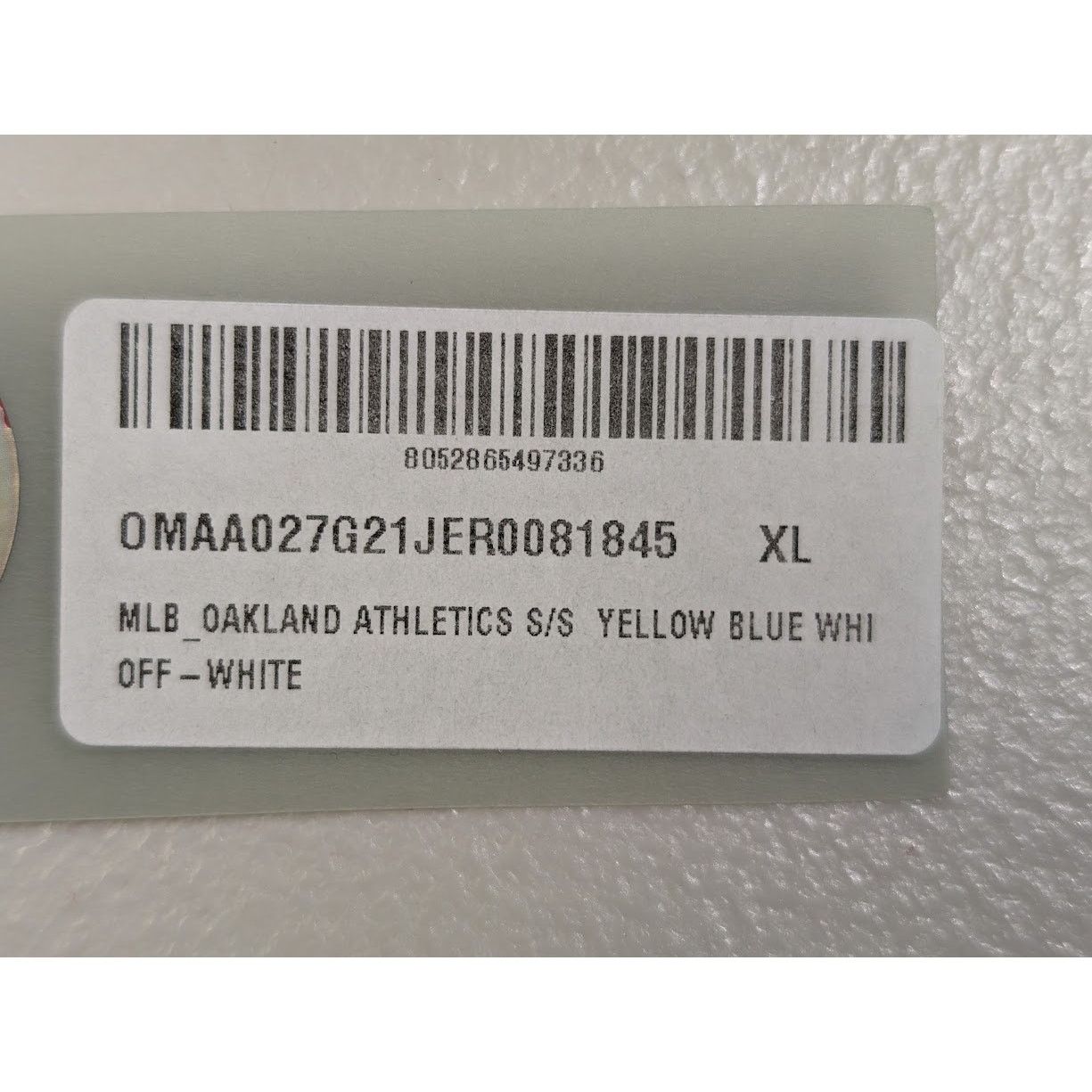Off-White o1rshd1 MLB- Oakland Athletics Short Sleeve T-Shirt Yellow Size US XL / EU 56 / 4 - 24 Thumbnail