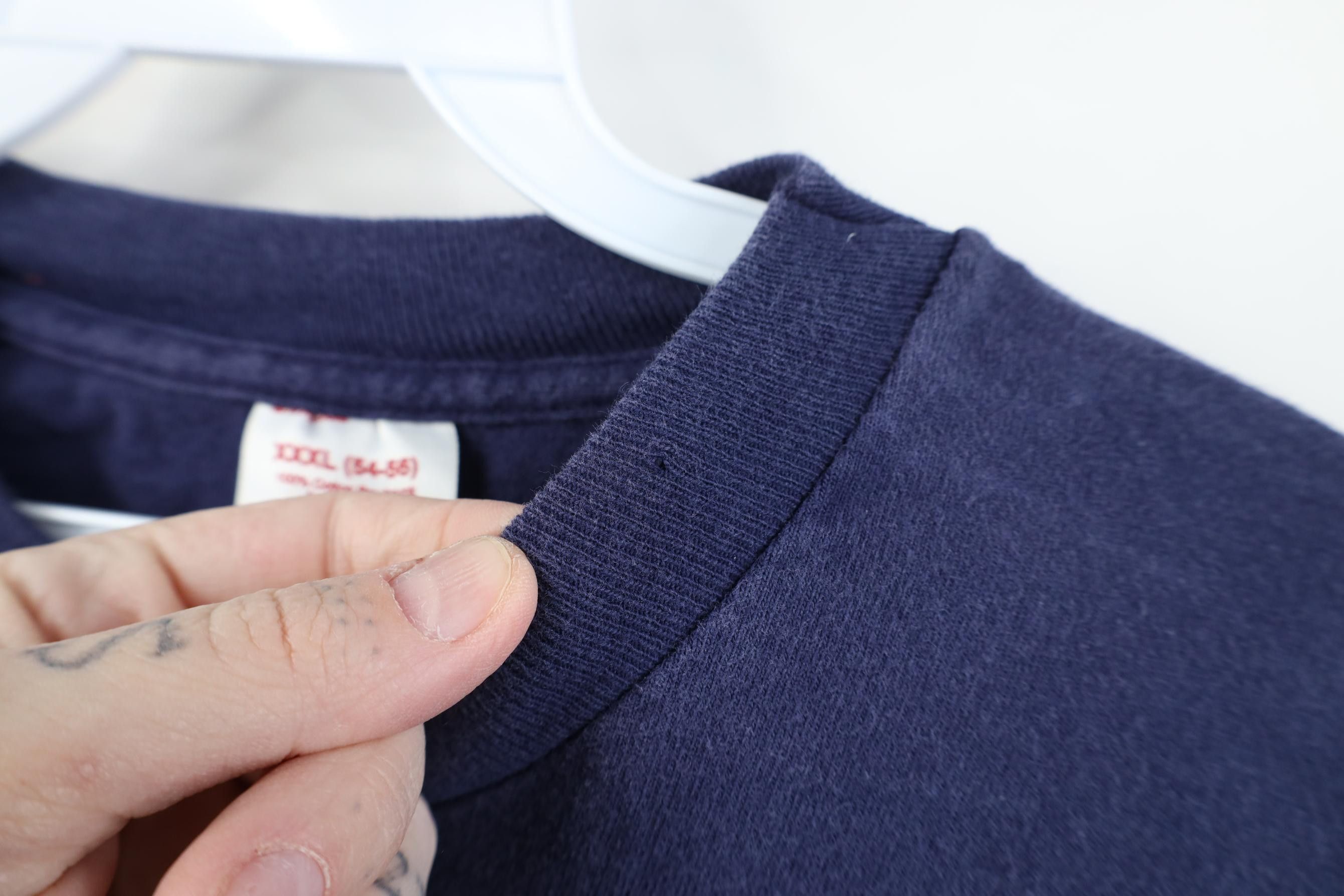 Vintage Vintage 90s Streetwear Heavyweight Pocket T-Shirt Blue Size US XXL / EU 58 / 5 - 8 Thumbnail