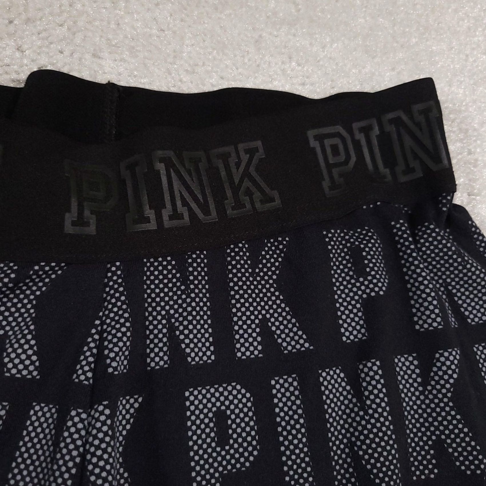 Pinko PINK Ultimate Leggings Womens Small Black Logo Print High Rise Gym & Yoga Cropped Knit Size 28" / US 6 / IT 42 - 4 Thumbnail