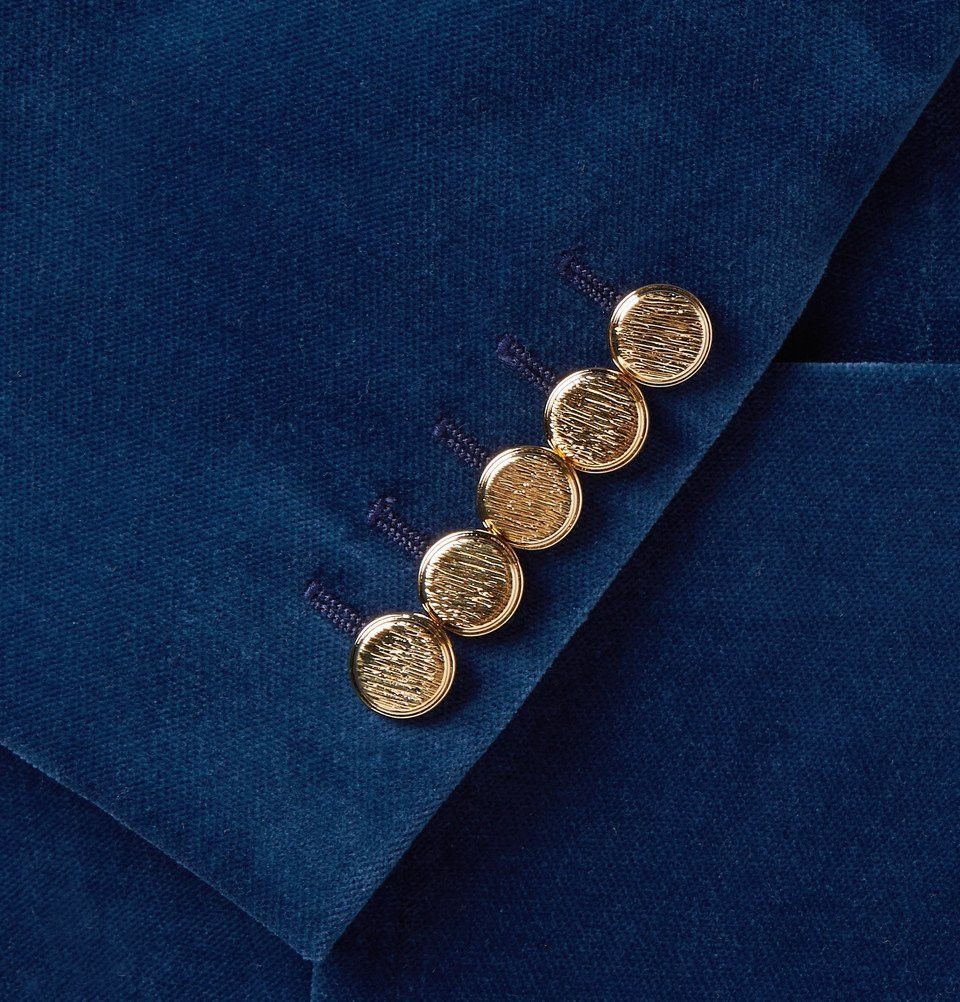 Gucci oc11z1025 Slim-Fit Cotton-Blend Velvet Blazer in Blue Size US S / EU 44-46 / 1 - 5 Thumbnail