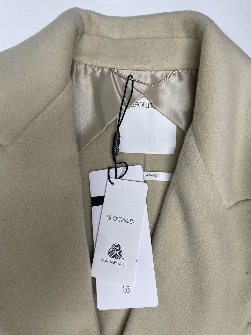 Sportmax SPORTMAX Womens Tresa Belted Wool Long Coat Size M / US 6-8 / IT 42-44 - 3 Thumbnail