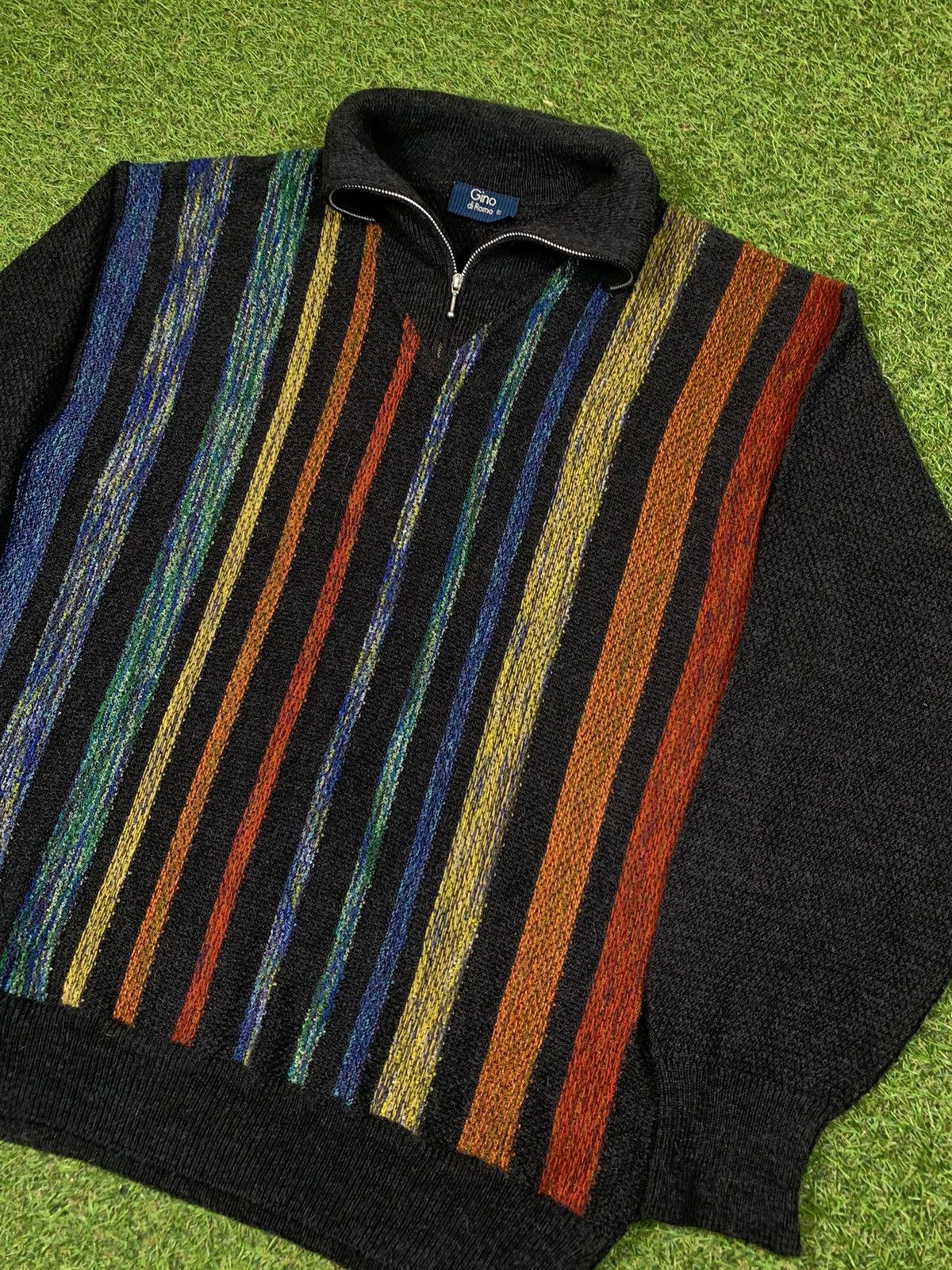 Vintage Vintage 90s Japanese 1/4 sweater Coogi style size XL Size US XL / EU 56 / 4 - 2 Thumbnail