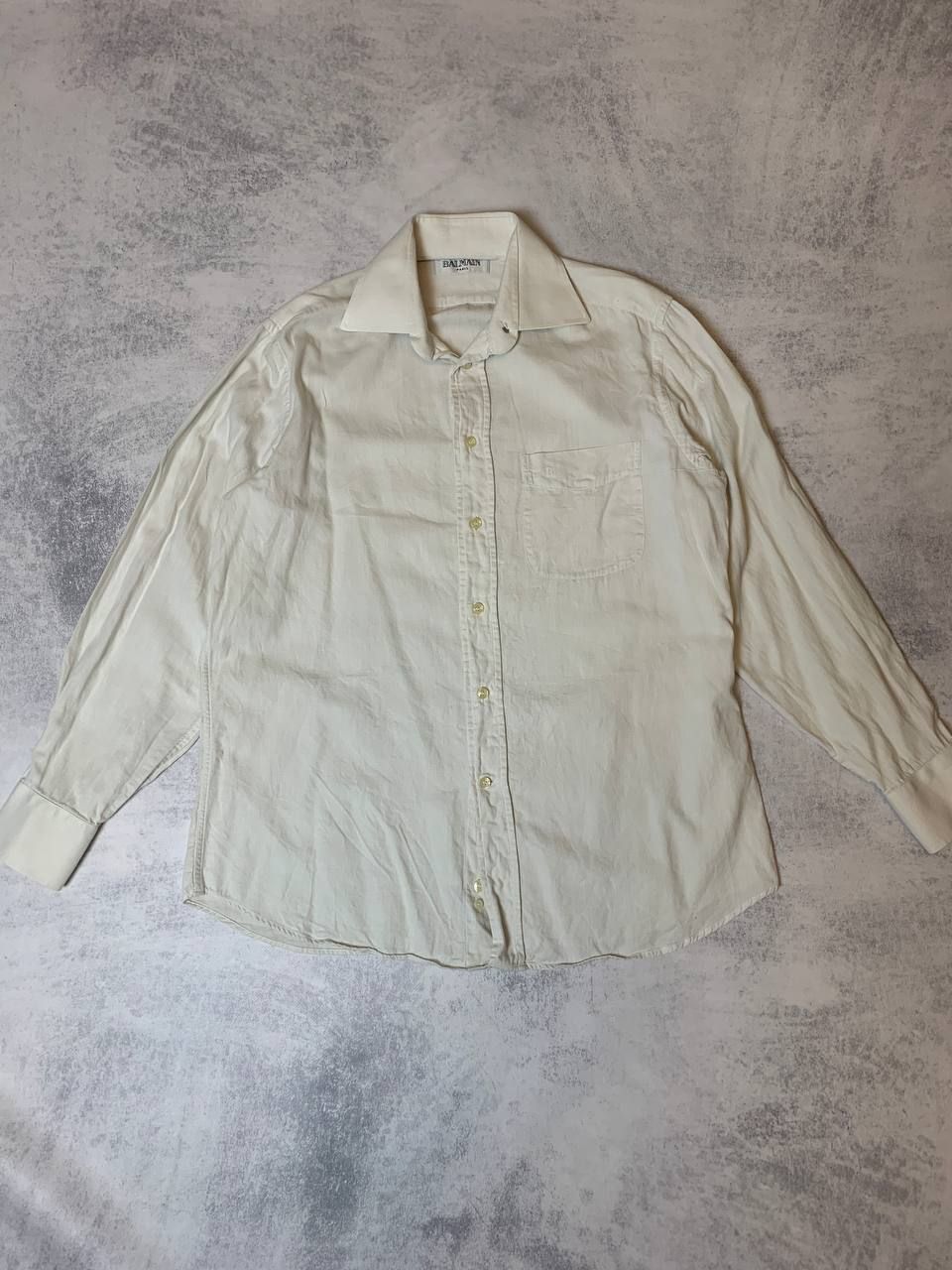 Pre-owned Balmain Man Luxury Vintage White Shirt