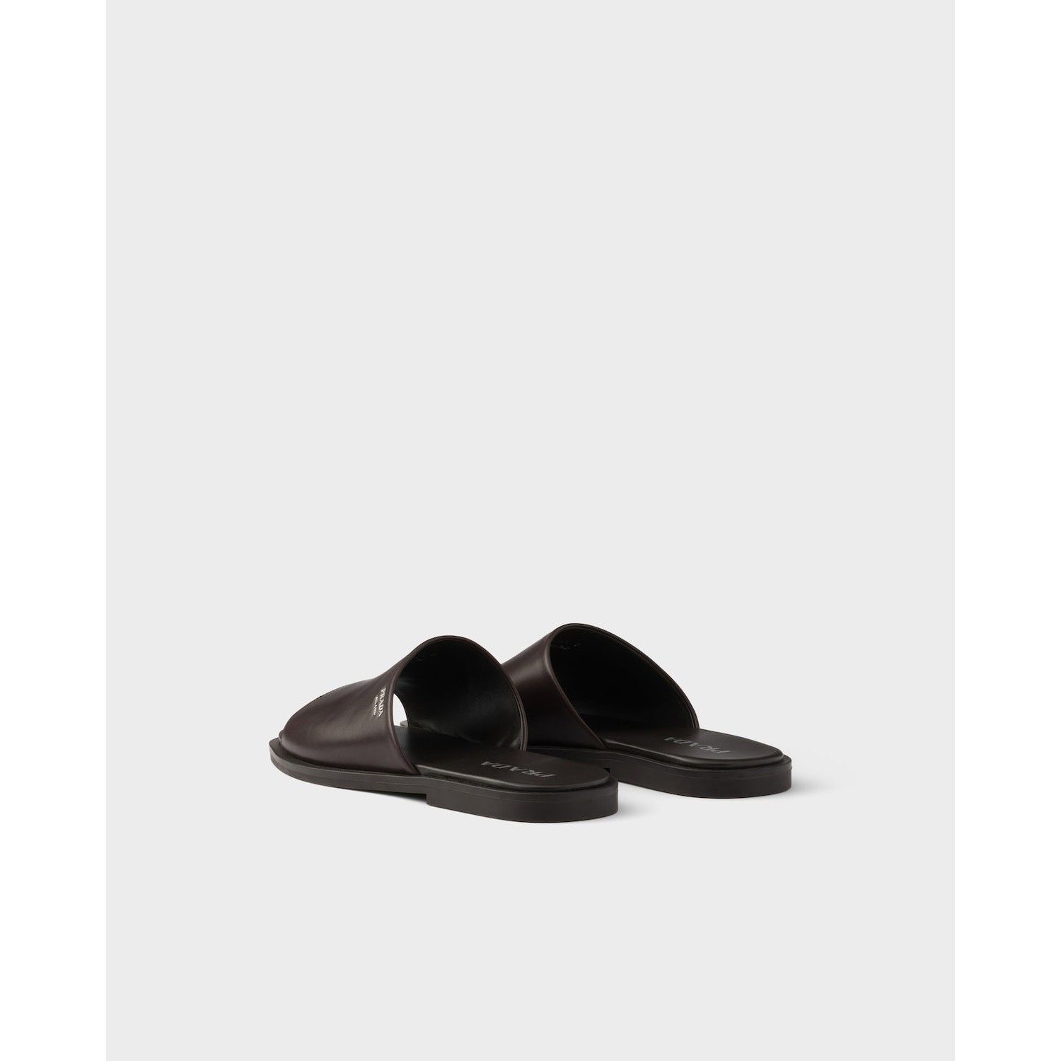 Prada PRADA $1020 Dark Brown Slides New & Authentic (Men's size:10 Size US 10.5 / EU 43-44 - 5 Thumbnail