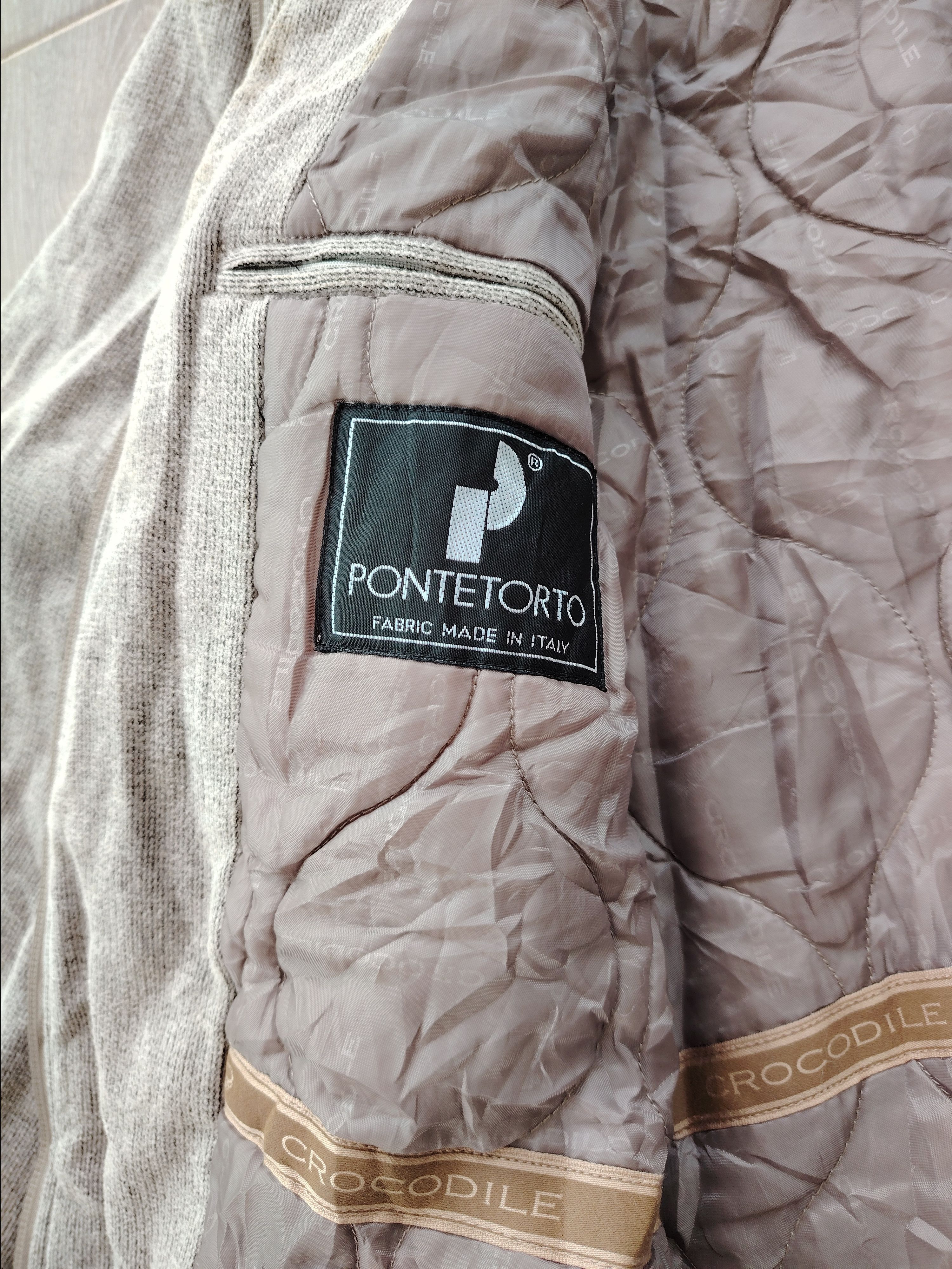 Japanese Brand × Vintage Vintage Crocodile Fleece Jacket by Pontetorto Italy Size US L / EU 52-54 / 3 - 6 Thumbnail