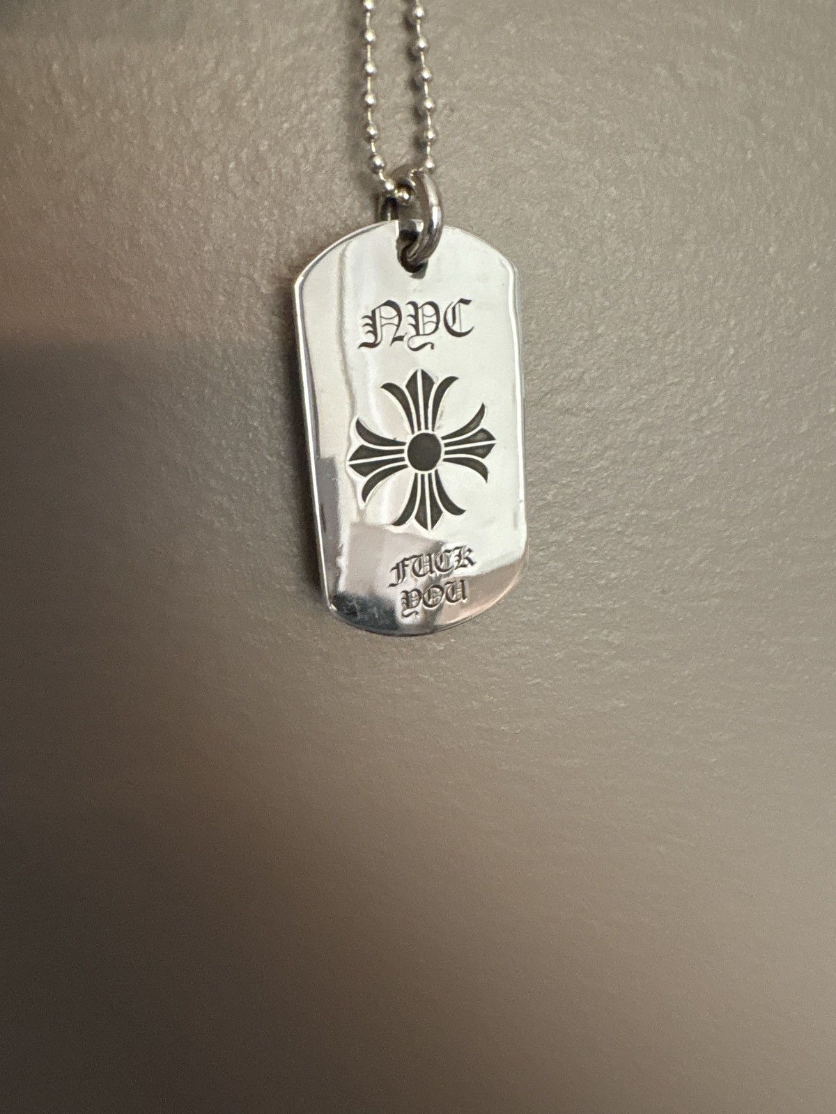 Chrome Hearts Chrome Hearts Cemetery NYC Dog Tag | Grailed