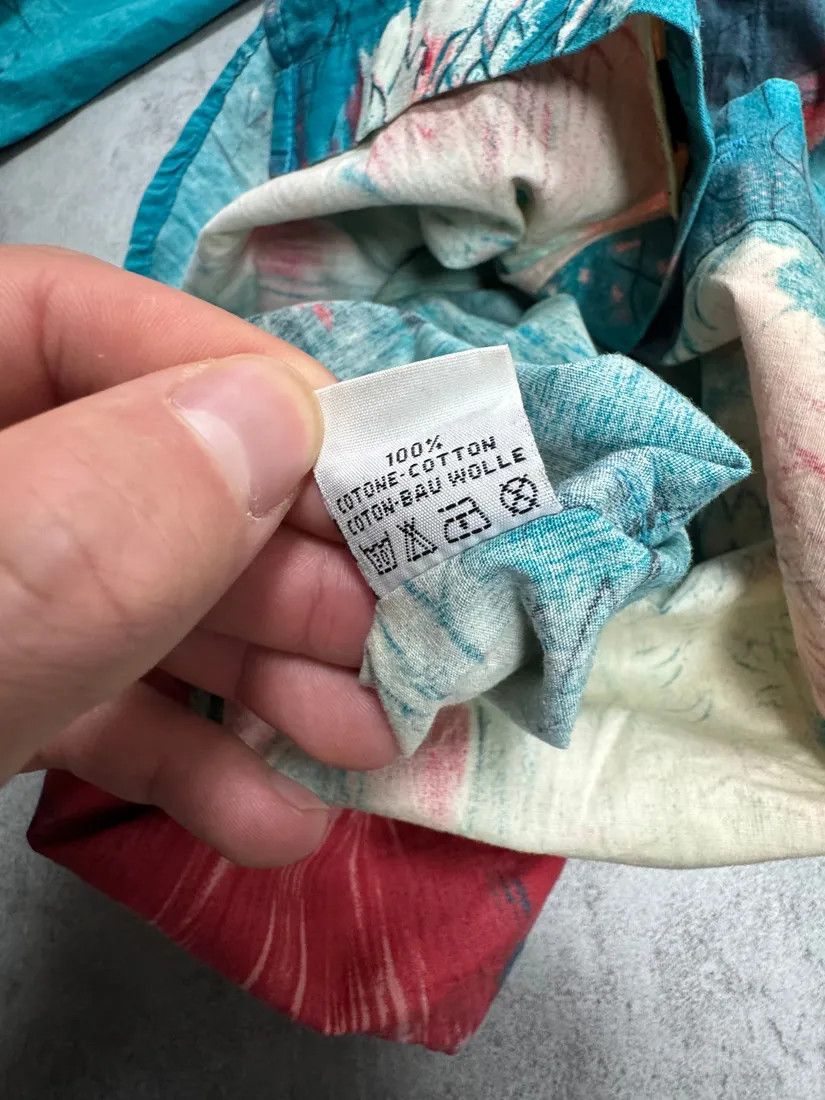 Roberto Cavalli × Vintage 2000s Roberto Cavalli Volcano Aqua Blue Shirt Size US L / EU 52-54 / 3 - 9 Thumbnail