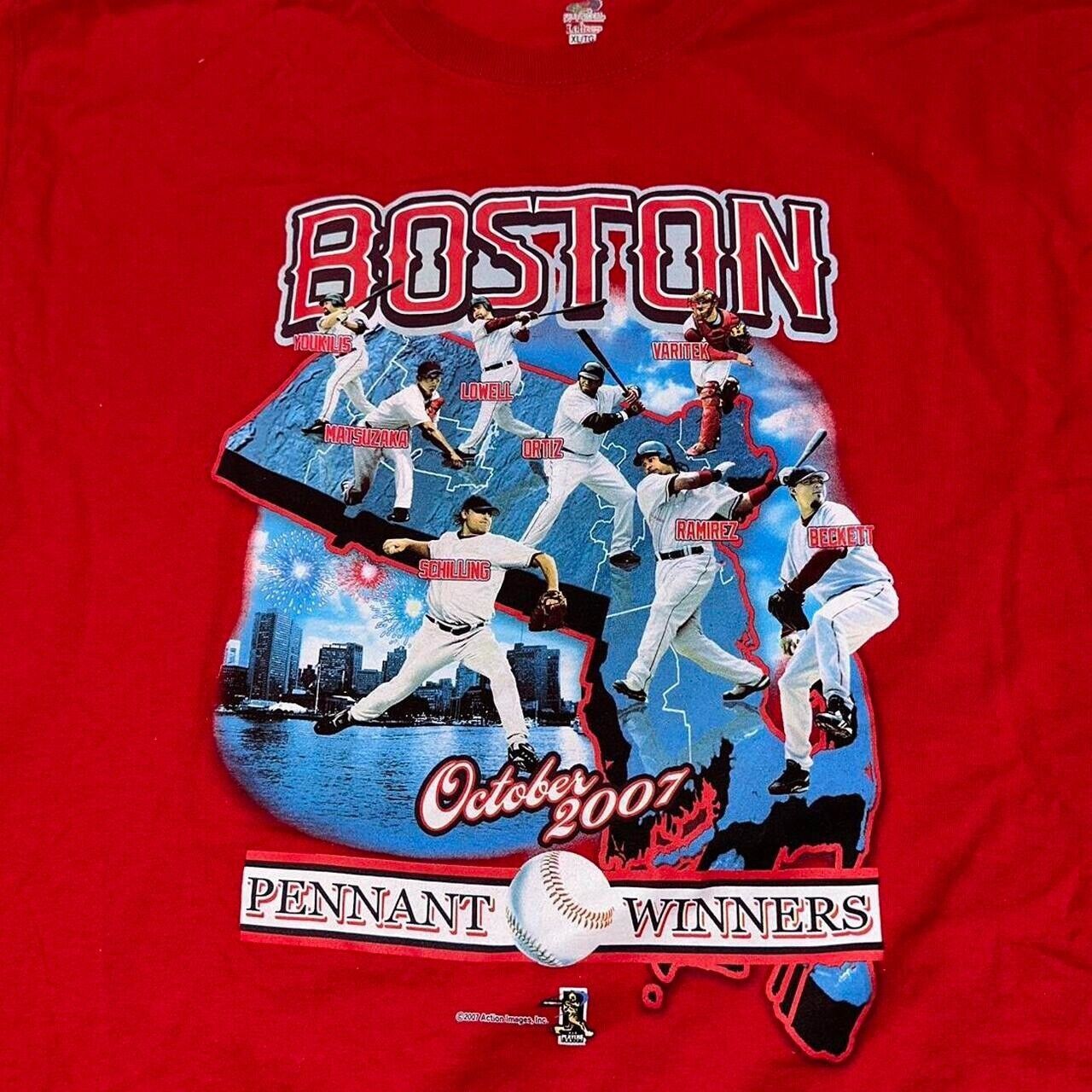 MLB 2007 Boston Red Sox T-Shirt ALCS World Series Champions Vin Size US XL / EU 56 / 4 - 1 Thumbnail