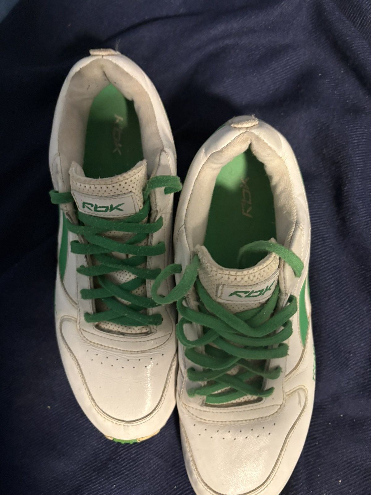 Reebok Reebok RBK RB 512 FLU White Green Men's Low Top Sneakers Size US 8.5 / EU 41-42 - 9 Thumbnail