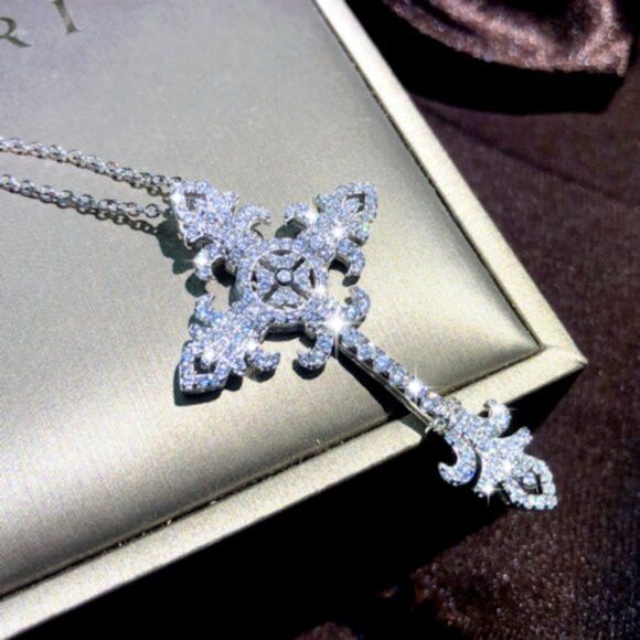 Other Unisex 925 Sterling Silver Plated Luxury Cross (2) Size ONE SIZE - 1 Thumbnail
