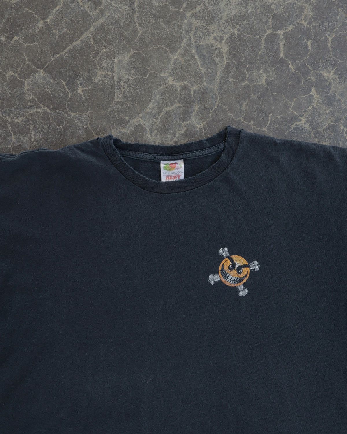 Vintage Vintage Archive Have A Psychotic Day Navy Tee Band Skull USA Size US L / EU 52-54 / 3 - 7 Thumbnail
