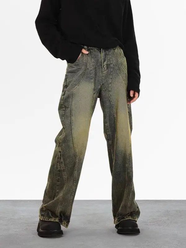 VIBE Vintage straight-leg draped jeans Size US 34 / EU 50 - 3 Thumbnail