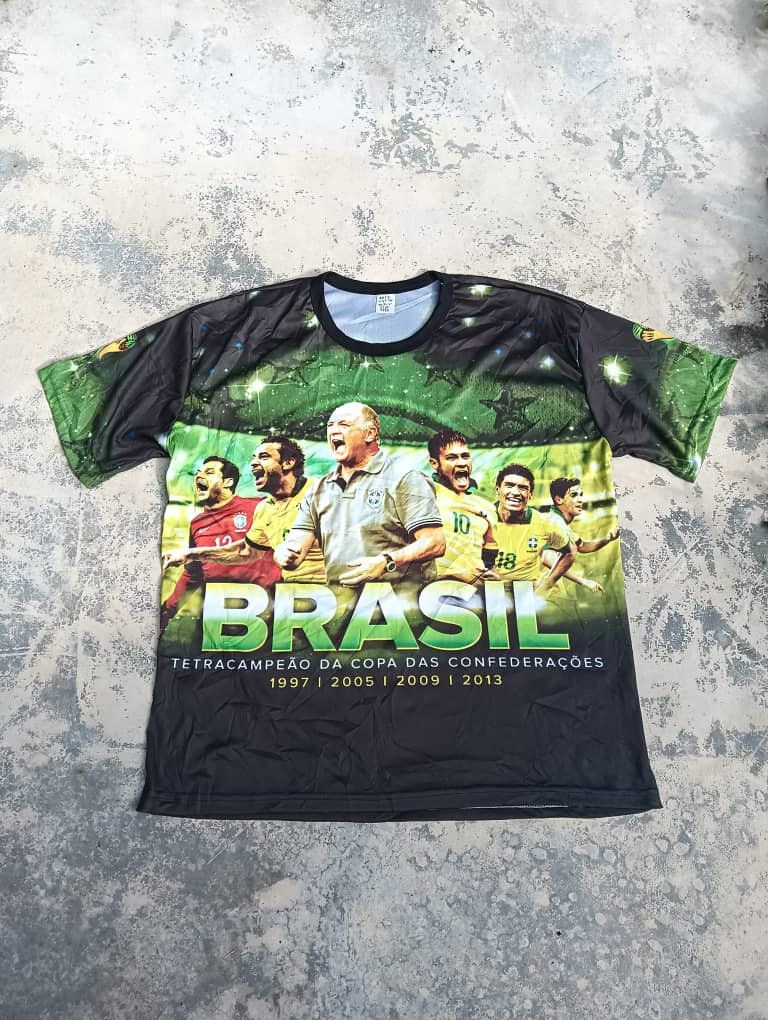 Vintage Vintage 2014 world cup Neymar Brazil bootleg jersey Size US L / EU 52-54 / 3 - 1 Thumbnail