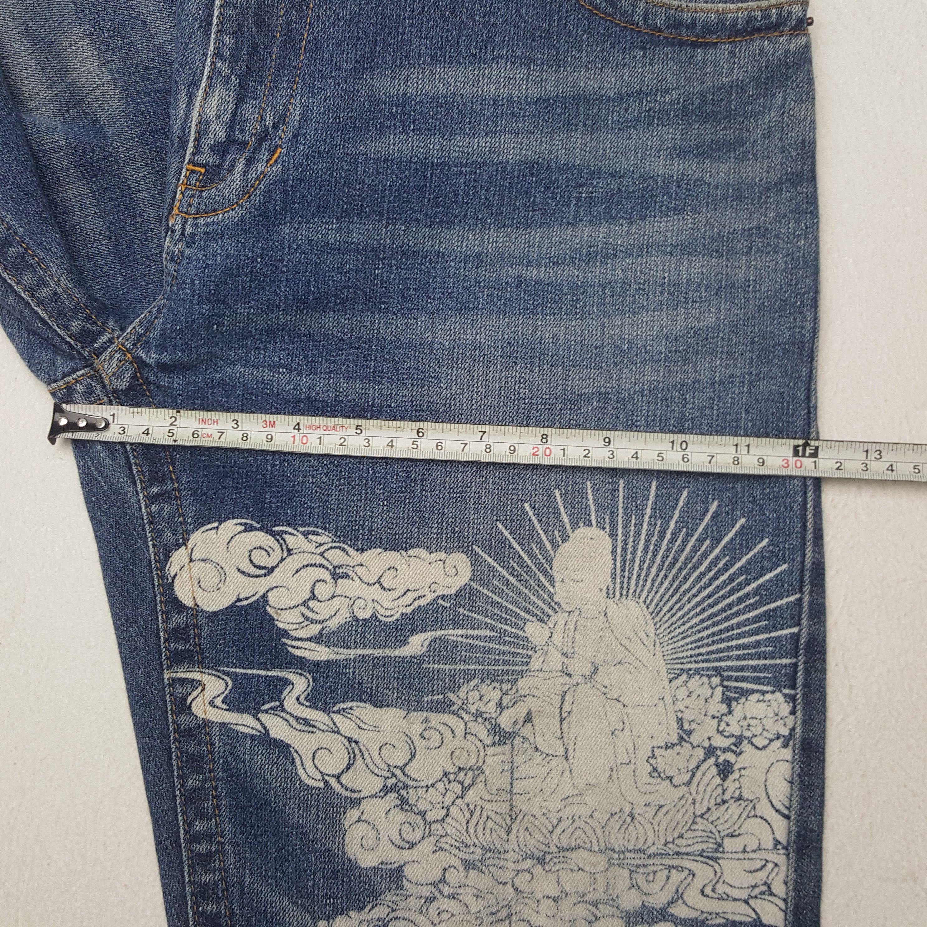 Japanese Brand × Vintage Vintage Embroidery Art Japan skulls Denim Jeans Size US 36 / EU 52 - 11 Thumbnail