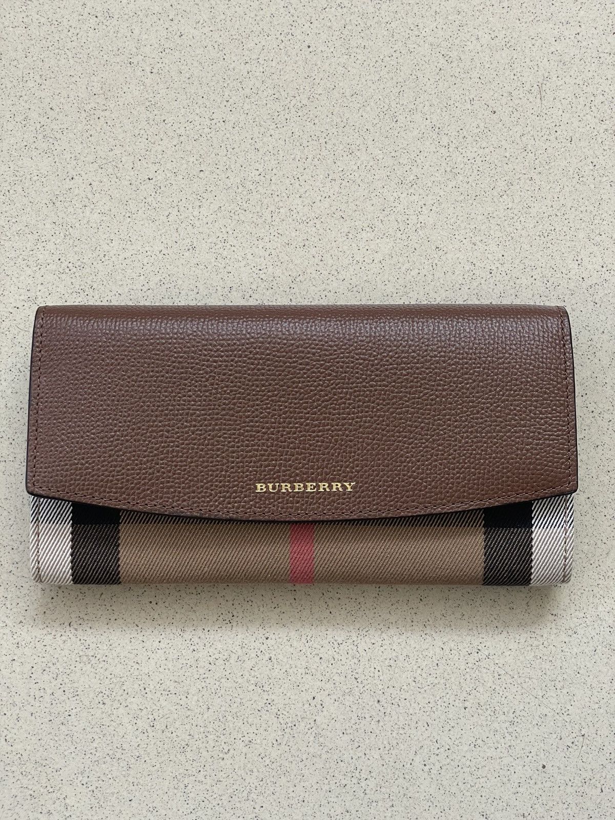 image of Burberry Porter Wallet In Brown, Women's