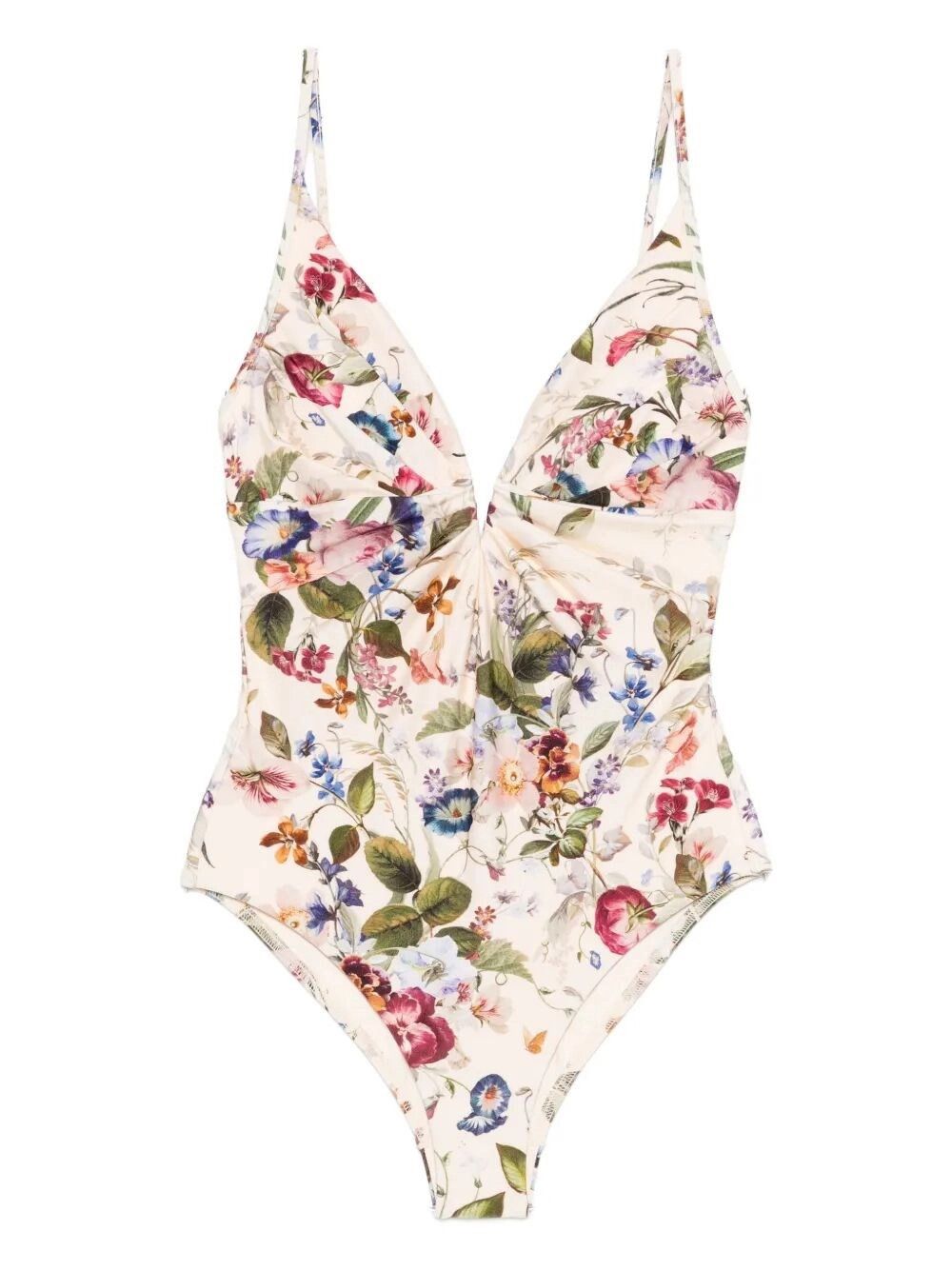 Zimmermann `Patience` Tuck Plunge One-Piece Swimsuit Size S / US 4 / IT 40 - 1 Thumbnail