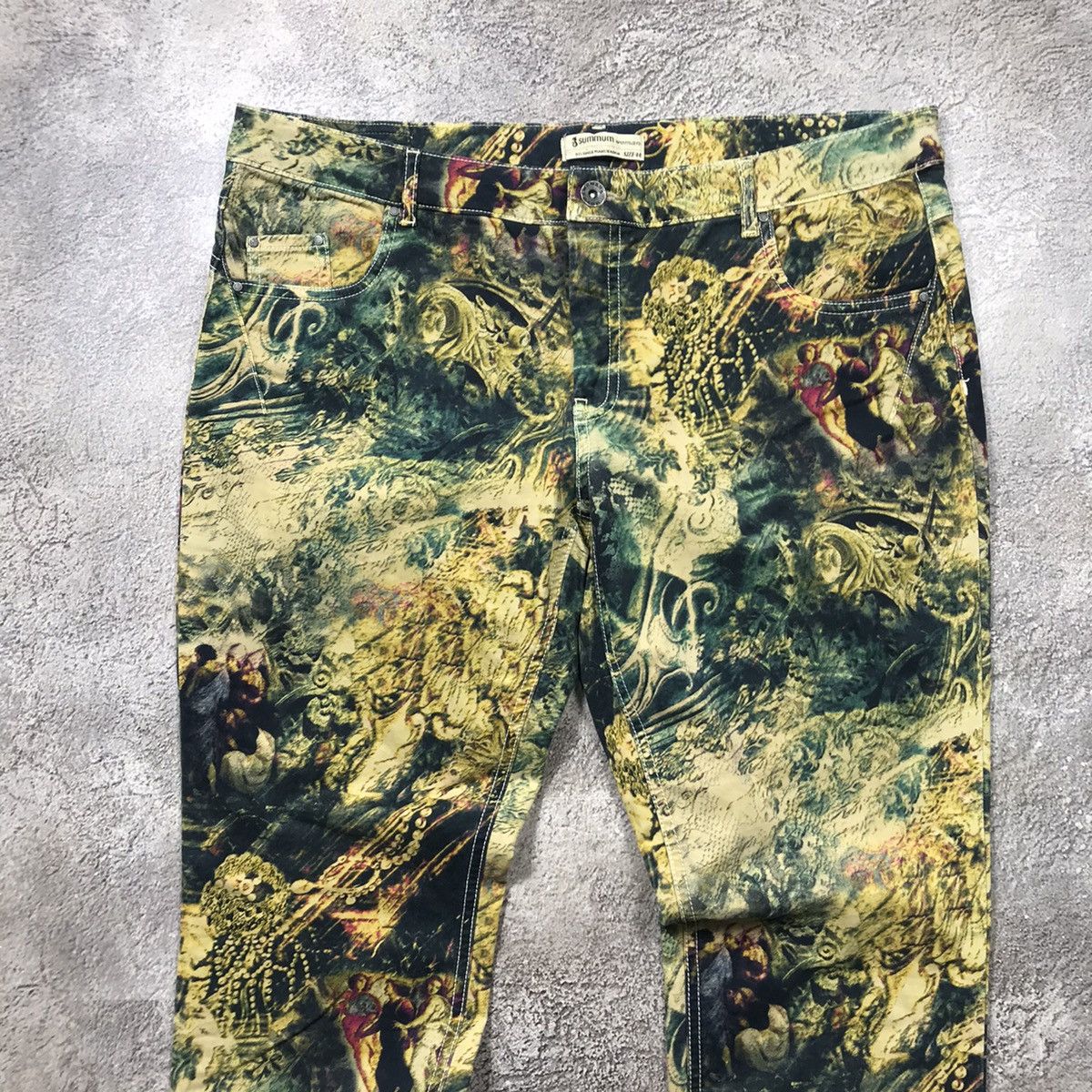 Vintage Y2K Baggy Cargo Pants All Over Print Grunge Streetwear 36 Size 36" / US 14 / IT 50 - 2 Thumbnail