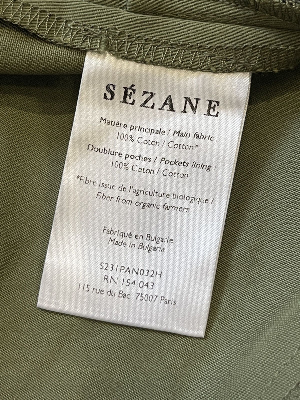 Sezane 🔥 Sezane woman’s pants trousers khaki 40 Size 30" / US 8 / IT 44 - 7 Thumbnail