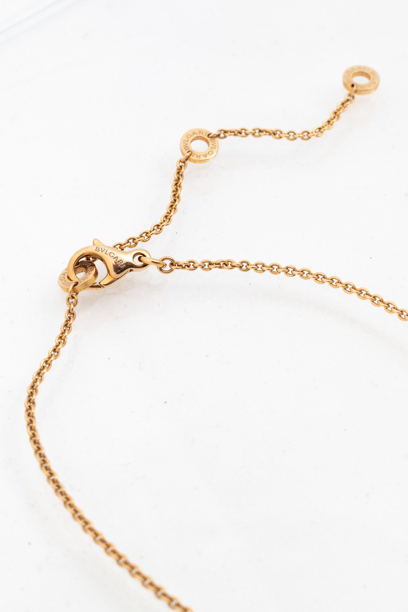 Bvlgari Bvlgari "Bvlgari Bvlgari" 18k Gold Pendant Chain Necklace Size ONE SIZE - 4 Thumbnail