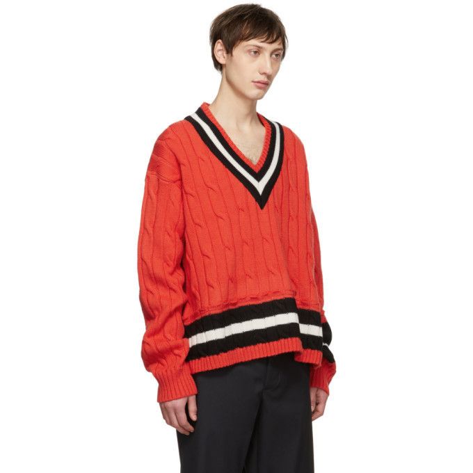 Maison Margiela Last drop! Maison Margiela collegiate v-neck sweater Size US S / EU 44-46 / 1 - 2 Thumbnail
