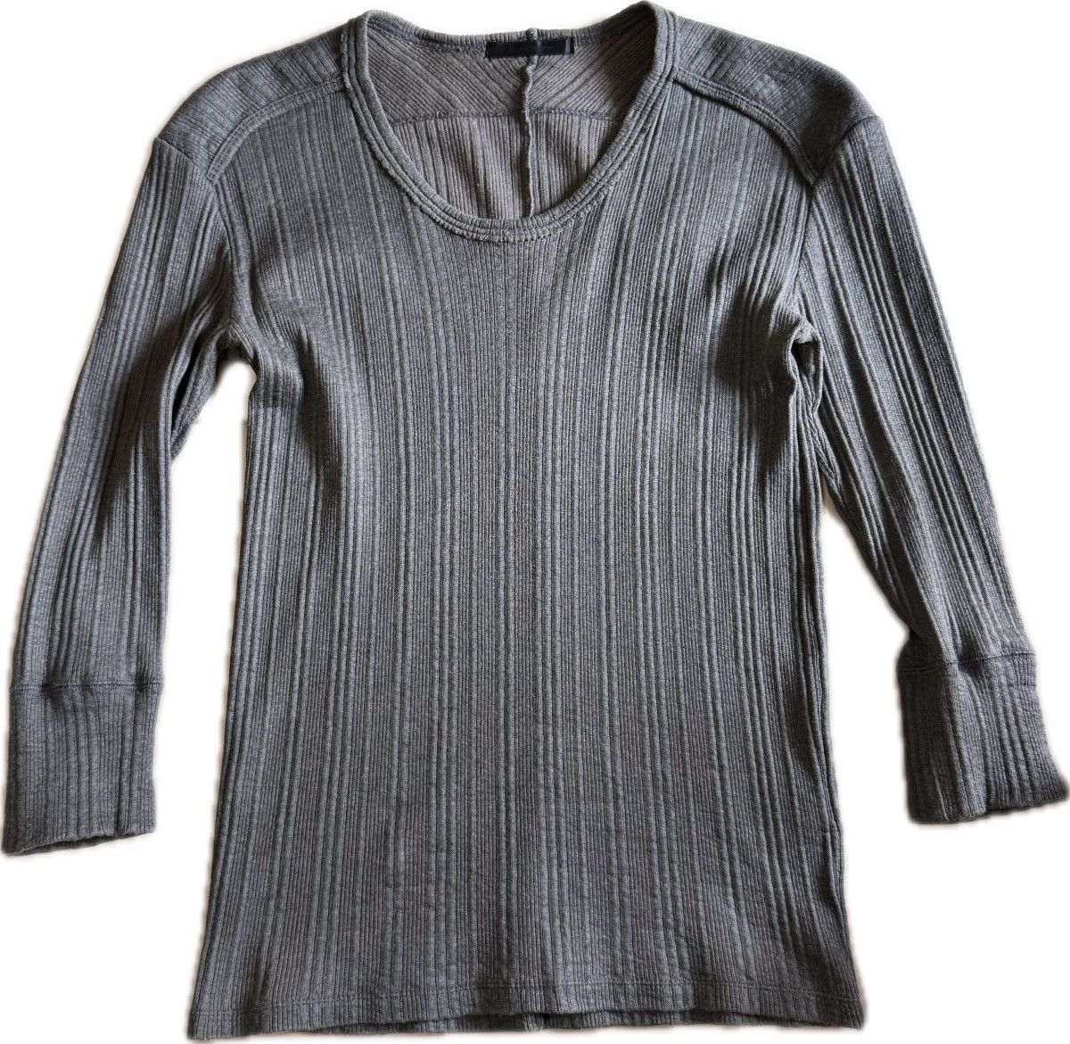 The Viridi-anne the viridi-anne Coated 3/4 sleeve rib cutsew t-shirt Size US M / EU 48-50 / 2 - 2 Thumbnail