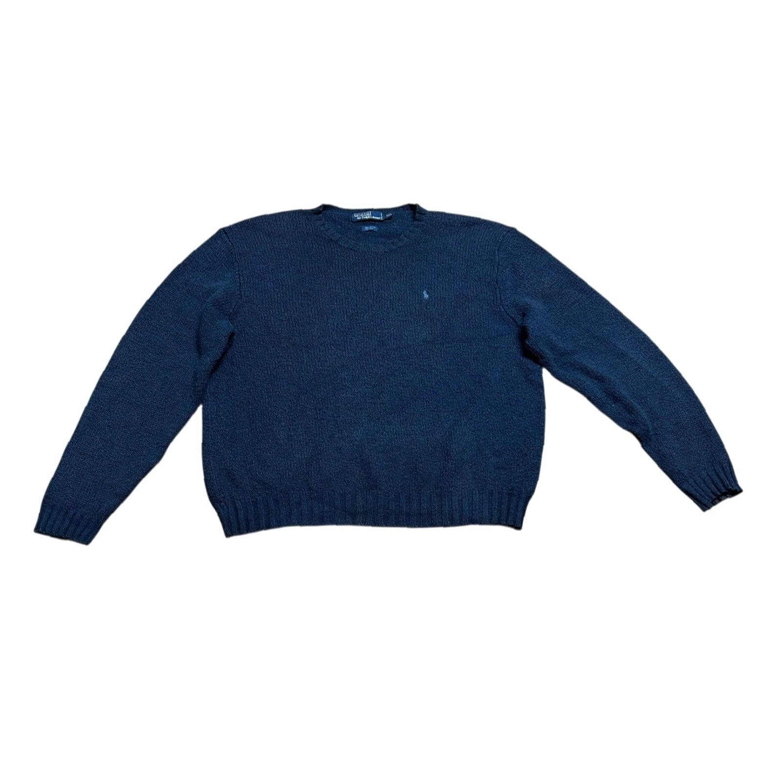 Ralph Lauren Polo Ralph Lauren Crew Neck Sweater Mens 2XL Wool Blend Pullover Blue Knit Regular Tailored Classic Size US XXL / EU 58 / 5 - 2 Thumbnail