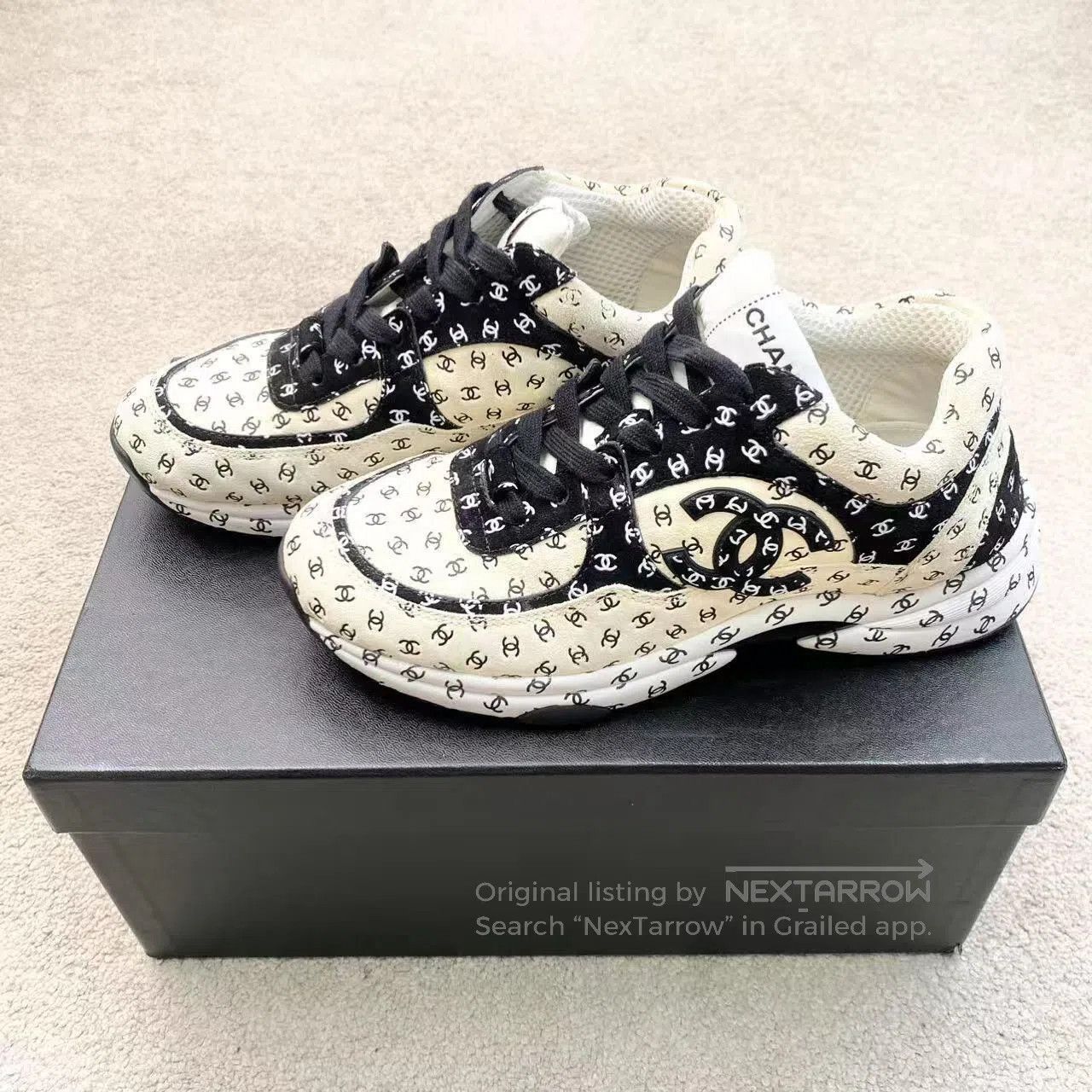 Chanel Chanel Dark patterns are all over the logo sneakers| Size US 7.5 / IT 37.5 - 2 Thumbnail