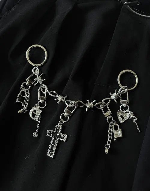 Jewelry Punk Motorcycle Keychain – Pendant Chain, Unisex Size ONE SIZE - 6 Thumbnail