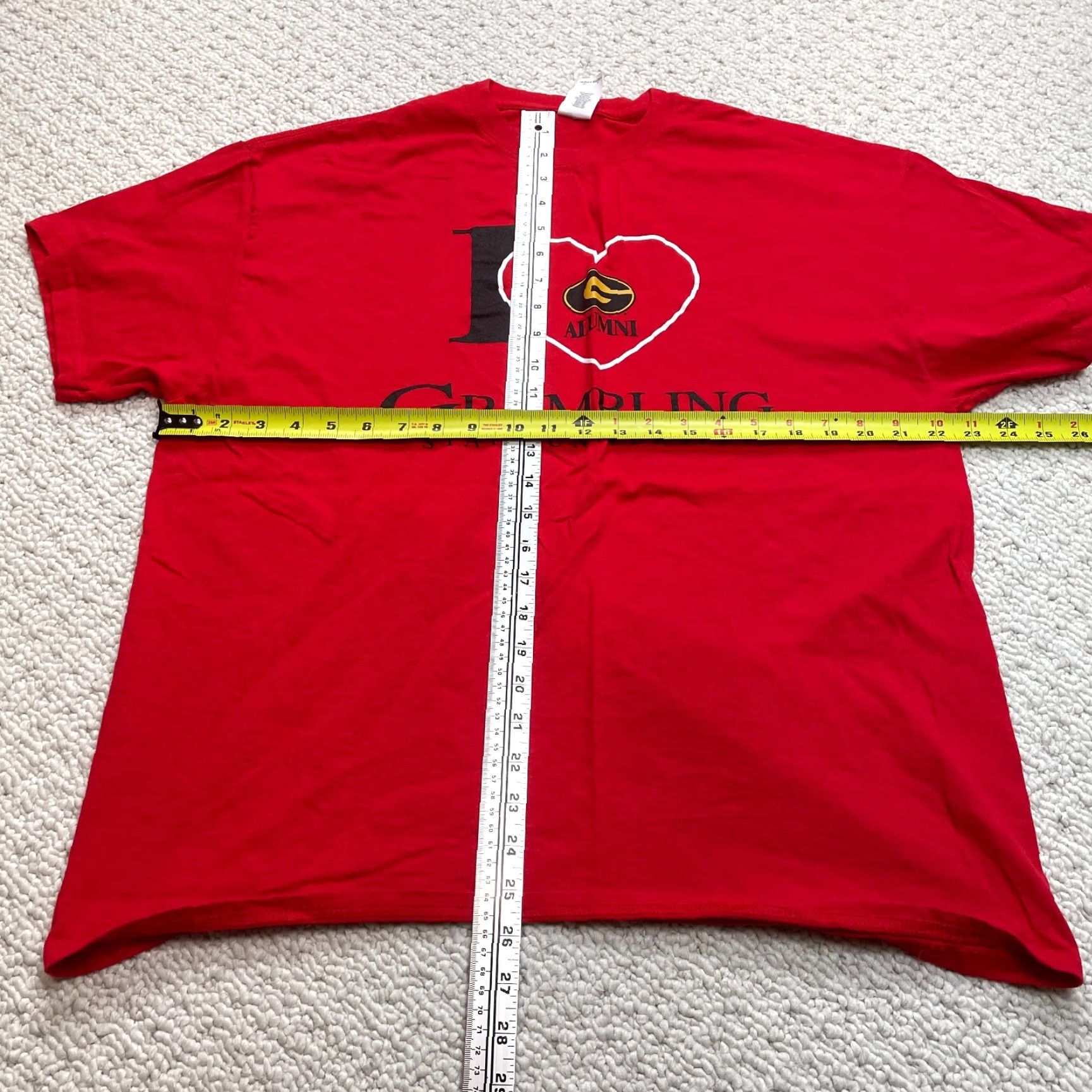 Gildan Gildan Heavy Cotton Shirt Mens XL Red I Love Grambling State University Alumni Size US XL / EU 56 / 4 - 6 Thumbnail