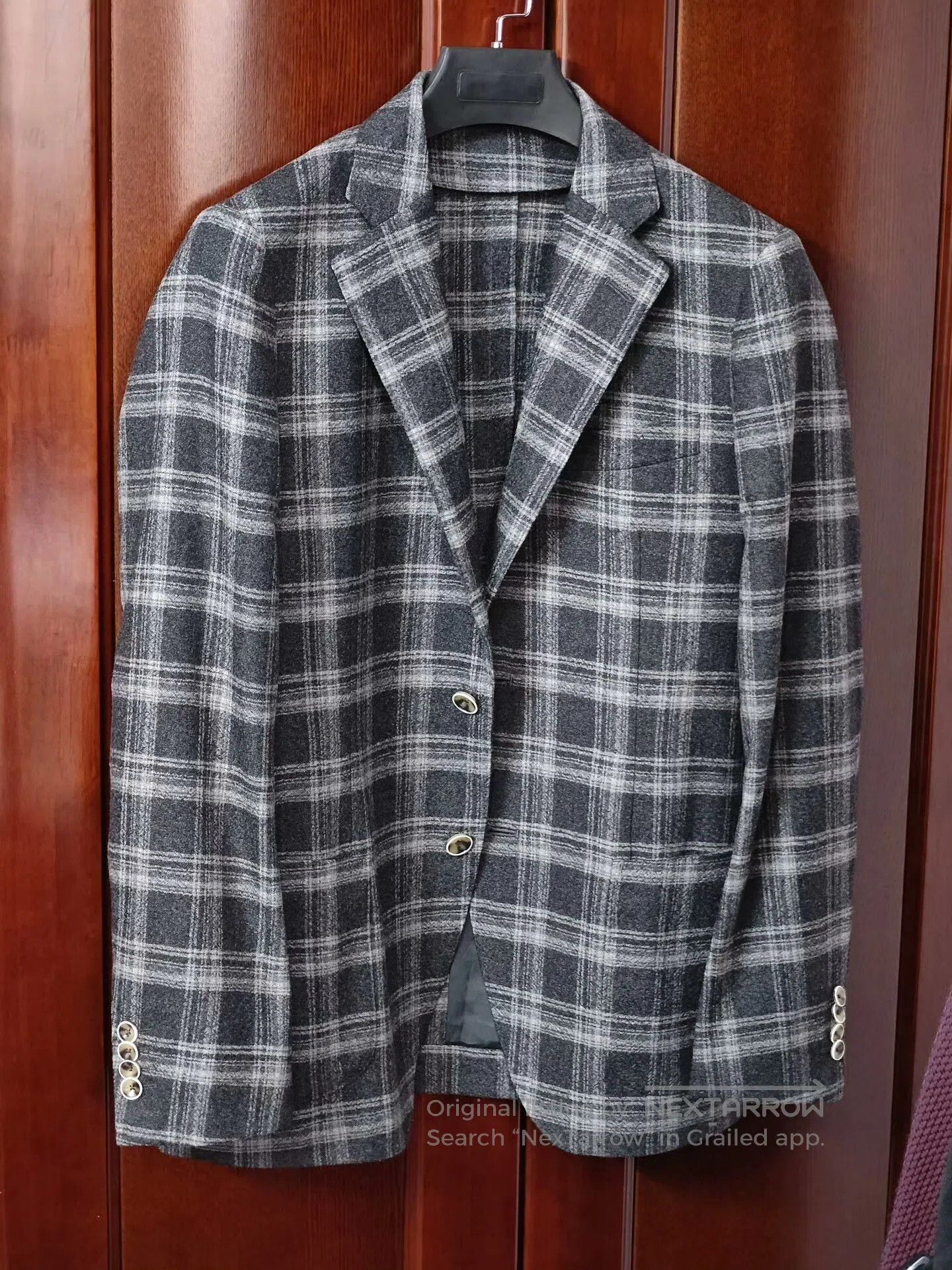 Japanese Brand Casual Gray Wool Blazer. Size US S / EU 44-46 / 1 - 1 Thumbnail