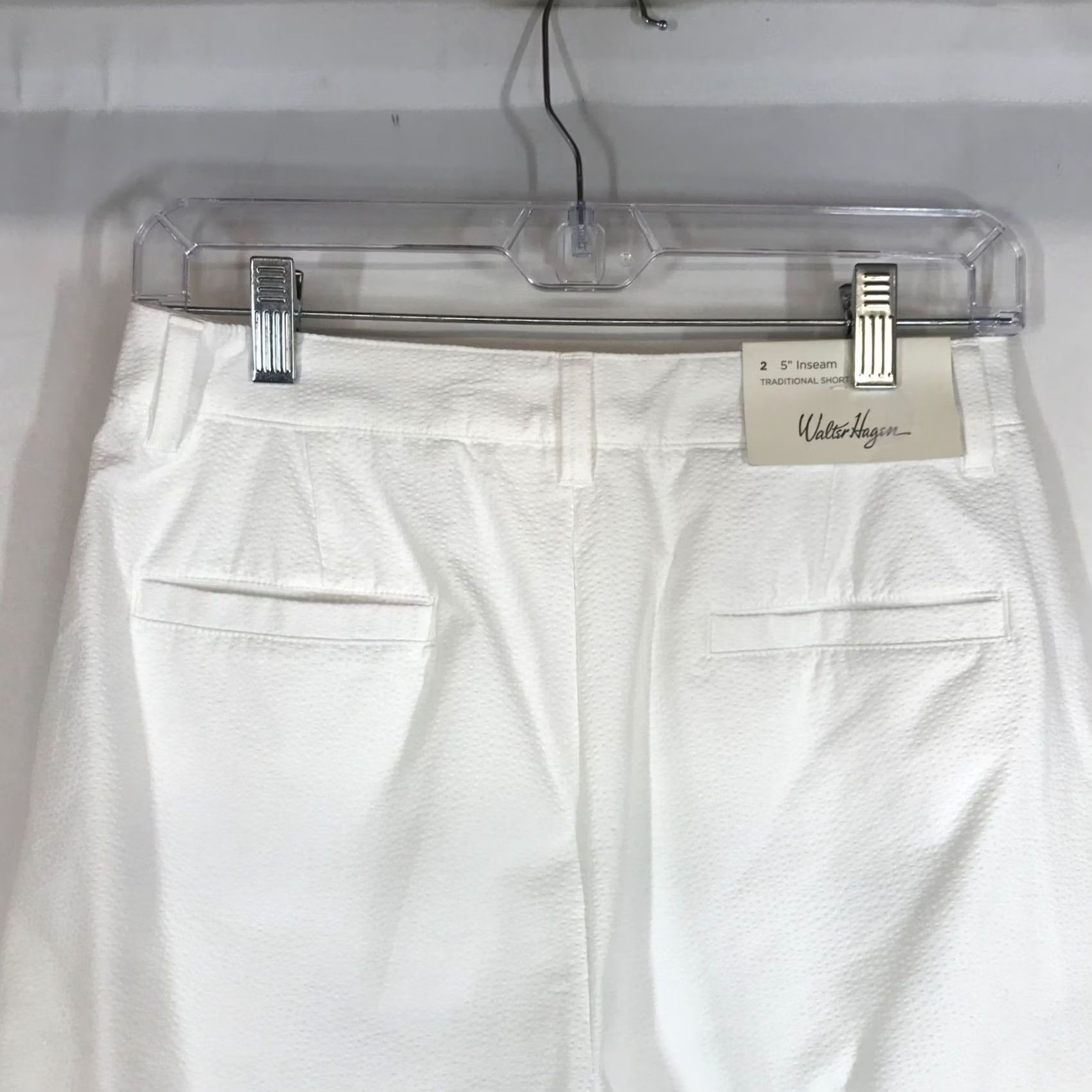 Vintage Walter Hagen Women's Golf Shorts 2 White 100% Polyester Flat Front Casual Size 26" / US 2 / IT 38 - 5 Thumbnail