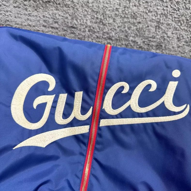 Gucci Gucci Color-blocked logo embroidered red and blue windbrea Size US M / EU 48-50 / 2 - 6 Thumbnail