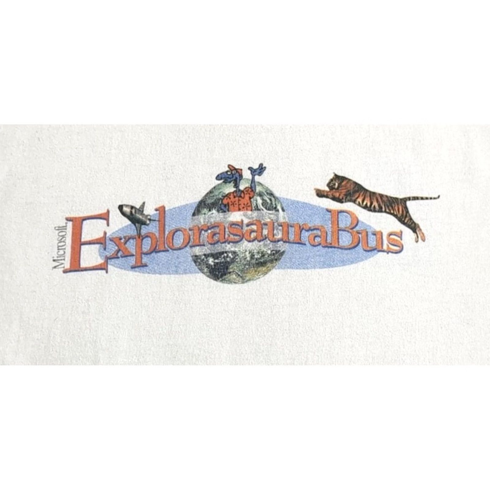 Fruit Of The Loom VINTAGE Microsoft Home Shirt ExplorasauraBus USA Made Computer PC Windows Medium Size US M / EU 48-50 / 2 - 4 Thumbnail