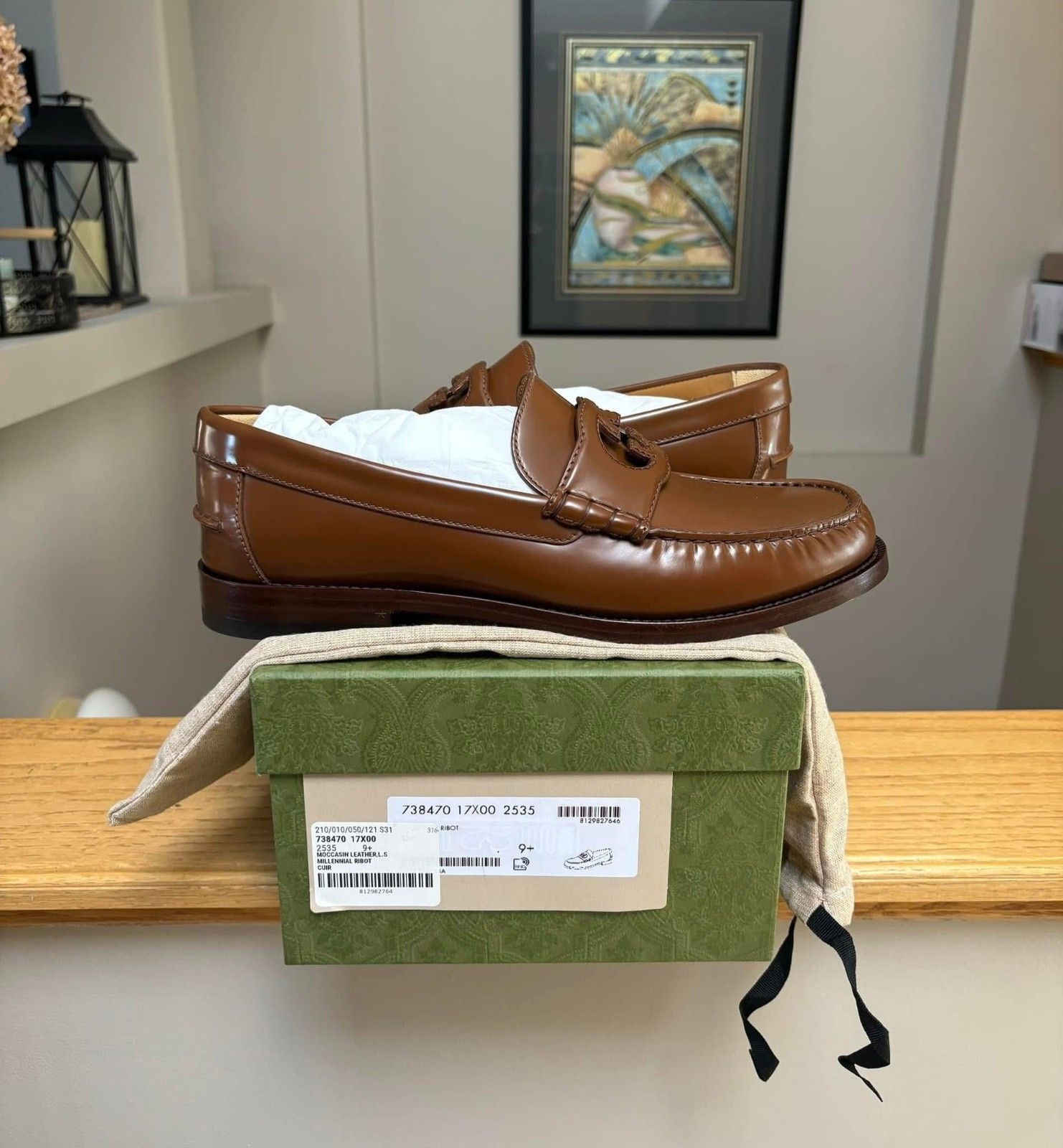 Gucci Gucci Brown Leather Moccasin Loafers Shoes - 42EU / 9US Size US 9 / EU 42 - 1 Thumbnail