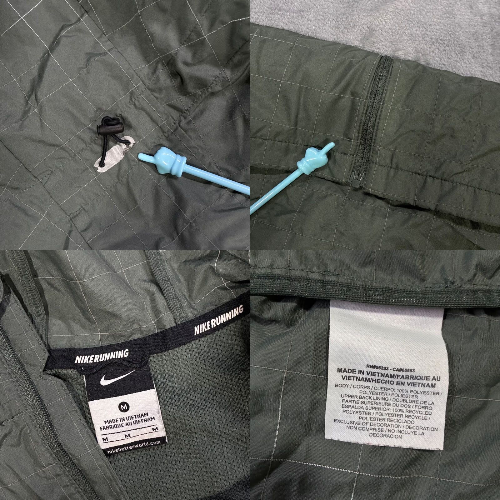 Nike Nike Mens Flicker Flash 3M Hurricane Jacket Medium Gray Light Weight Size US M / EU 48-50 / 2 - 8 Thumbnail