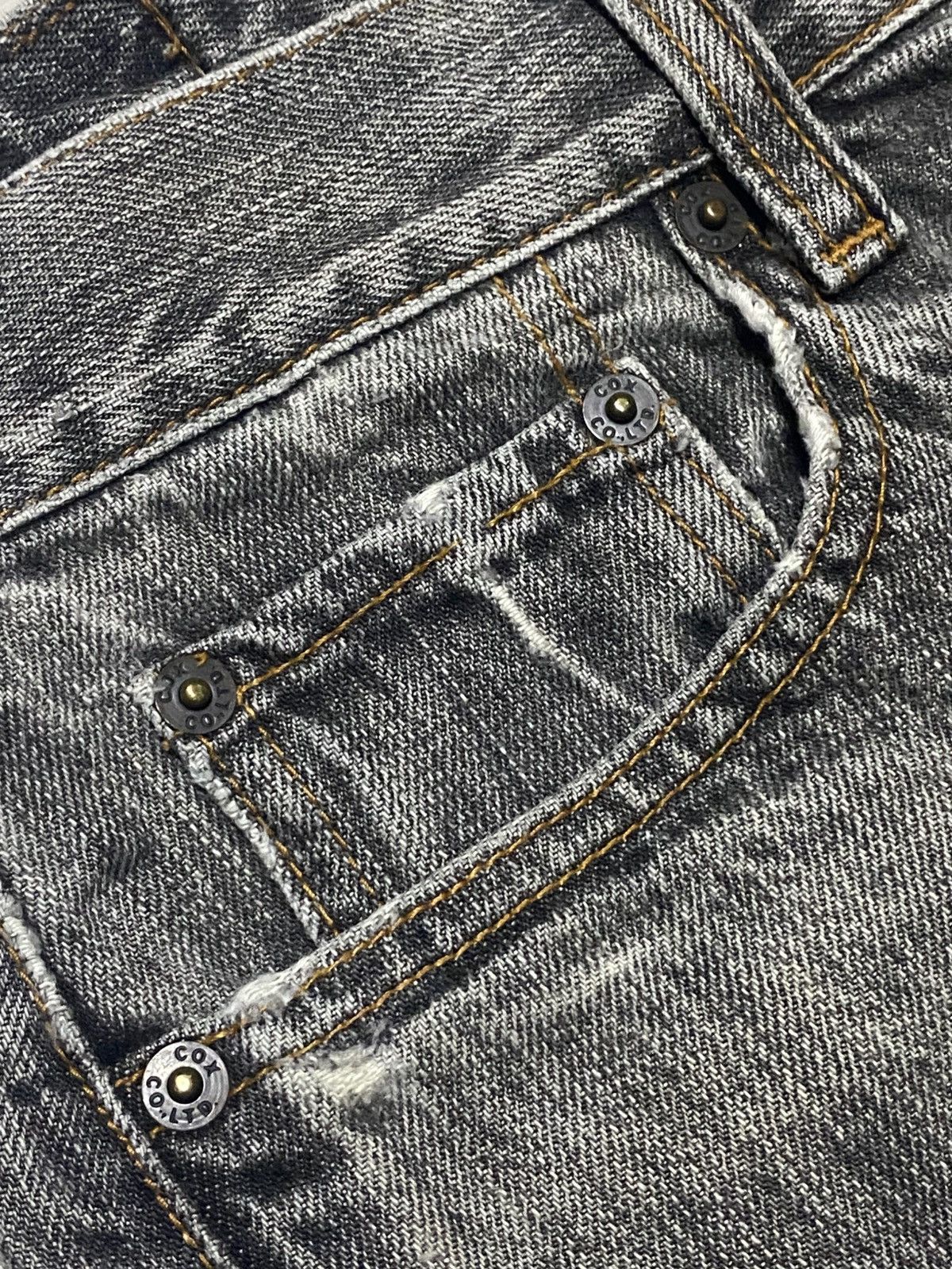 George Cox Cox Casual Clothing Grey Faded Distressed Loose Jeans Size US 29 - 9 Thumbnail