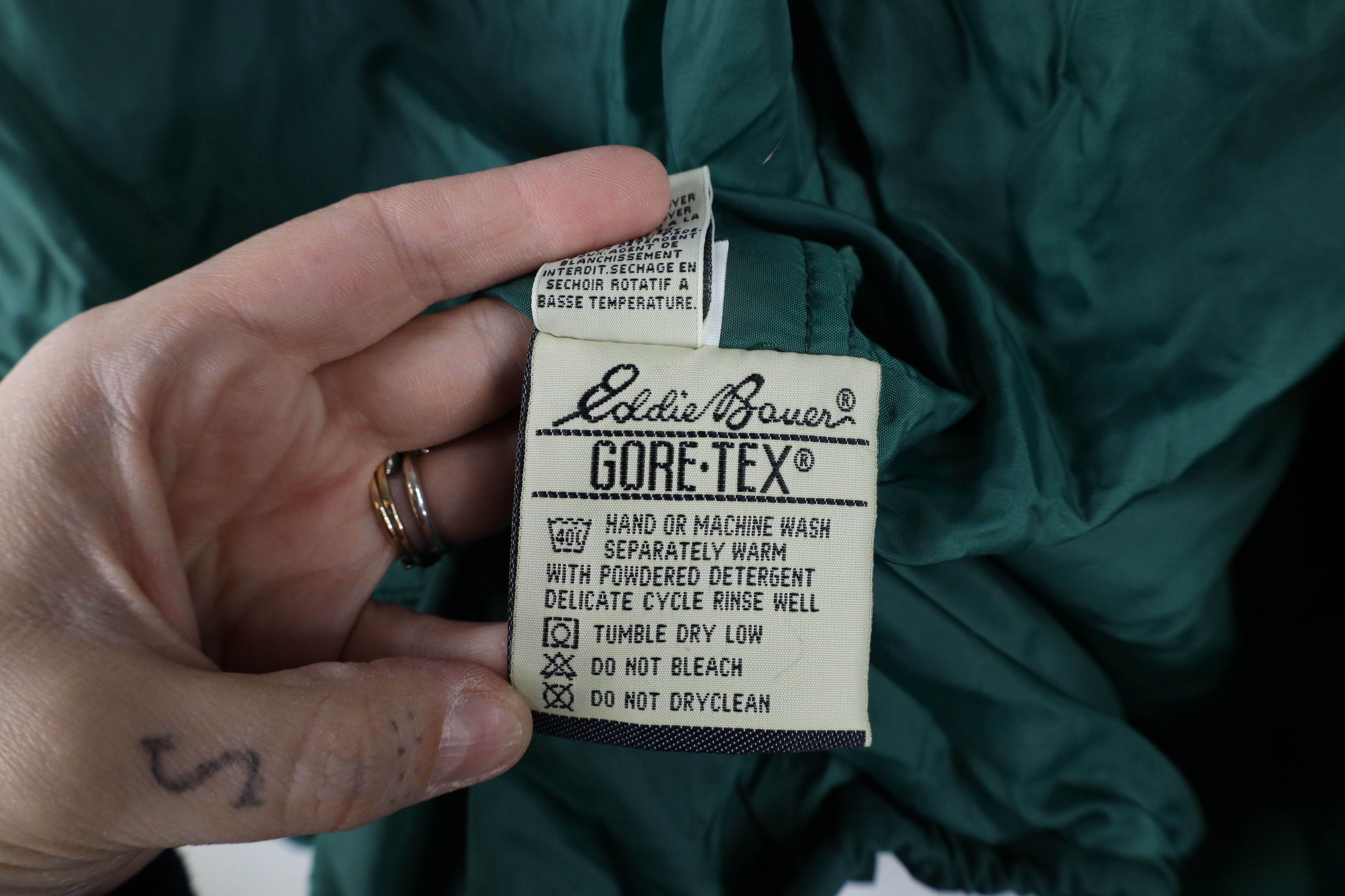 Eddie Bauer × Vintage Vintage 90s Eddie Bauer Waterproof Hooded Rain Jacket Size XL / US 12-14 / IT 48-50 - 12 Thumbnail